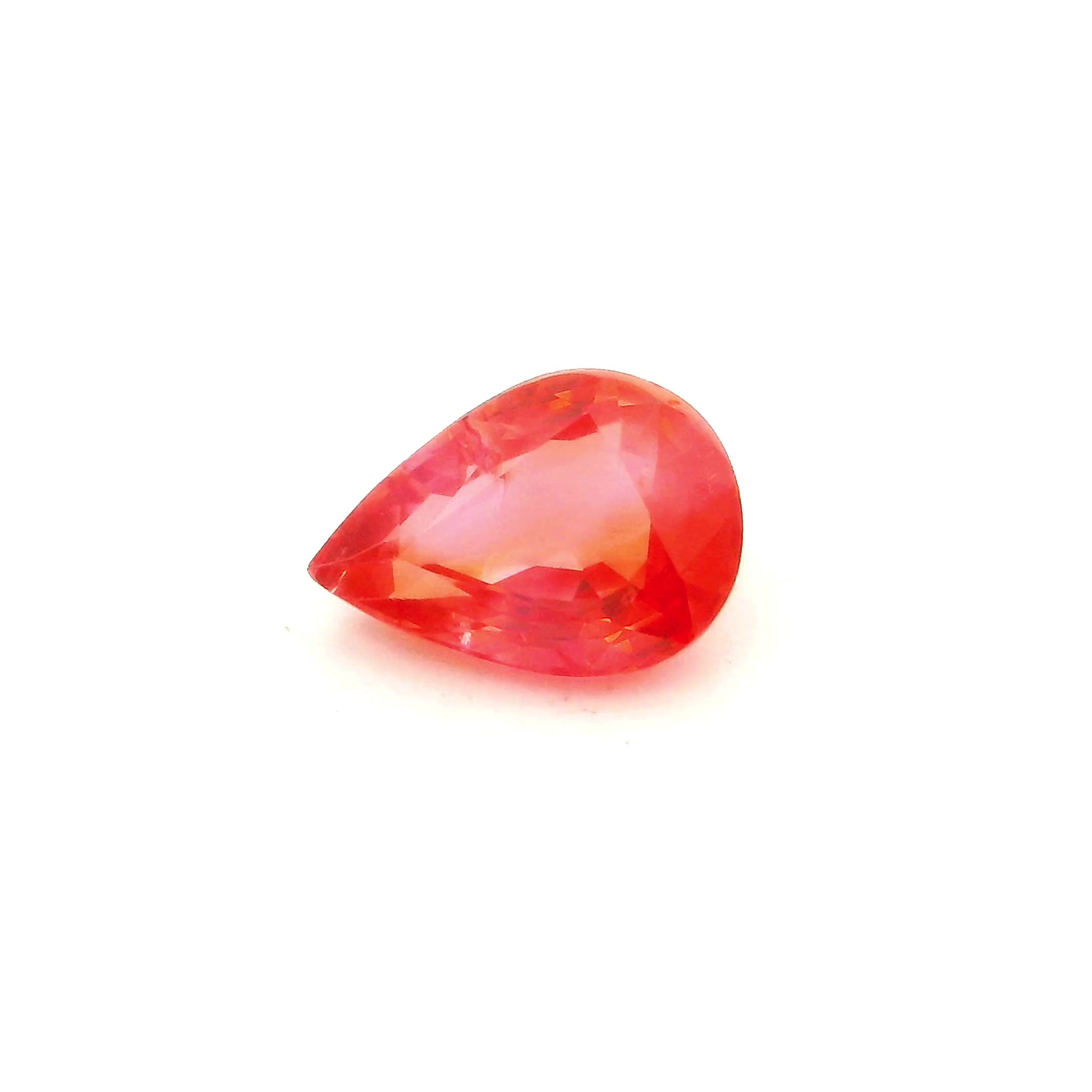 1.01 ct Pear Pink Natural Sapphire