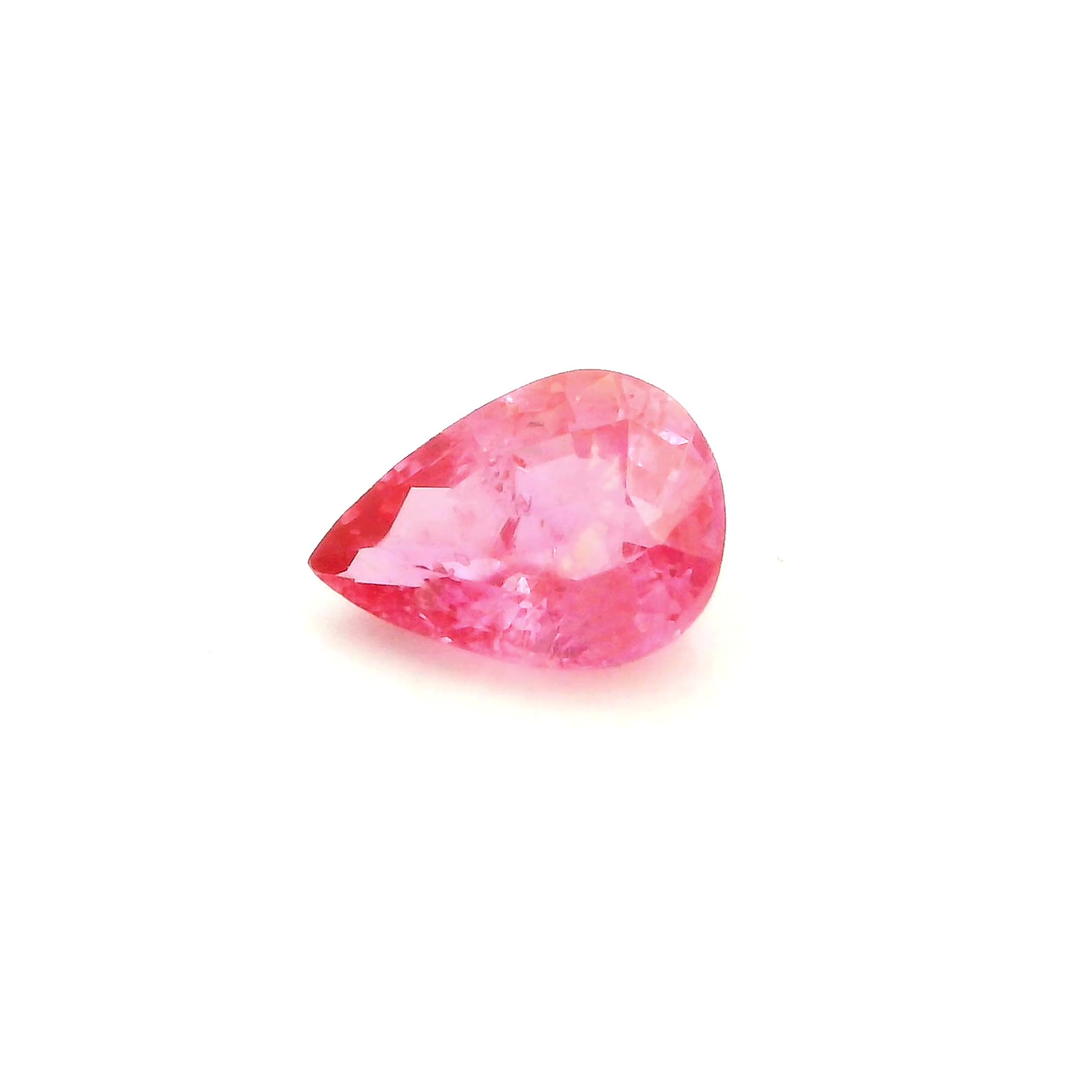 0.78 ct Pear Pink Natural Sapphire