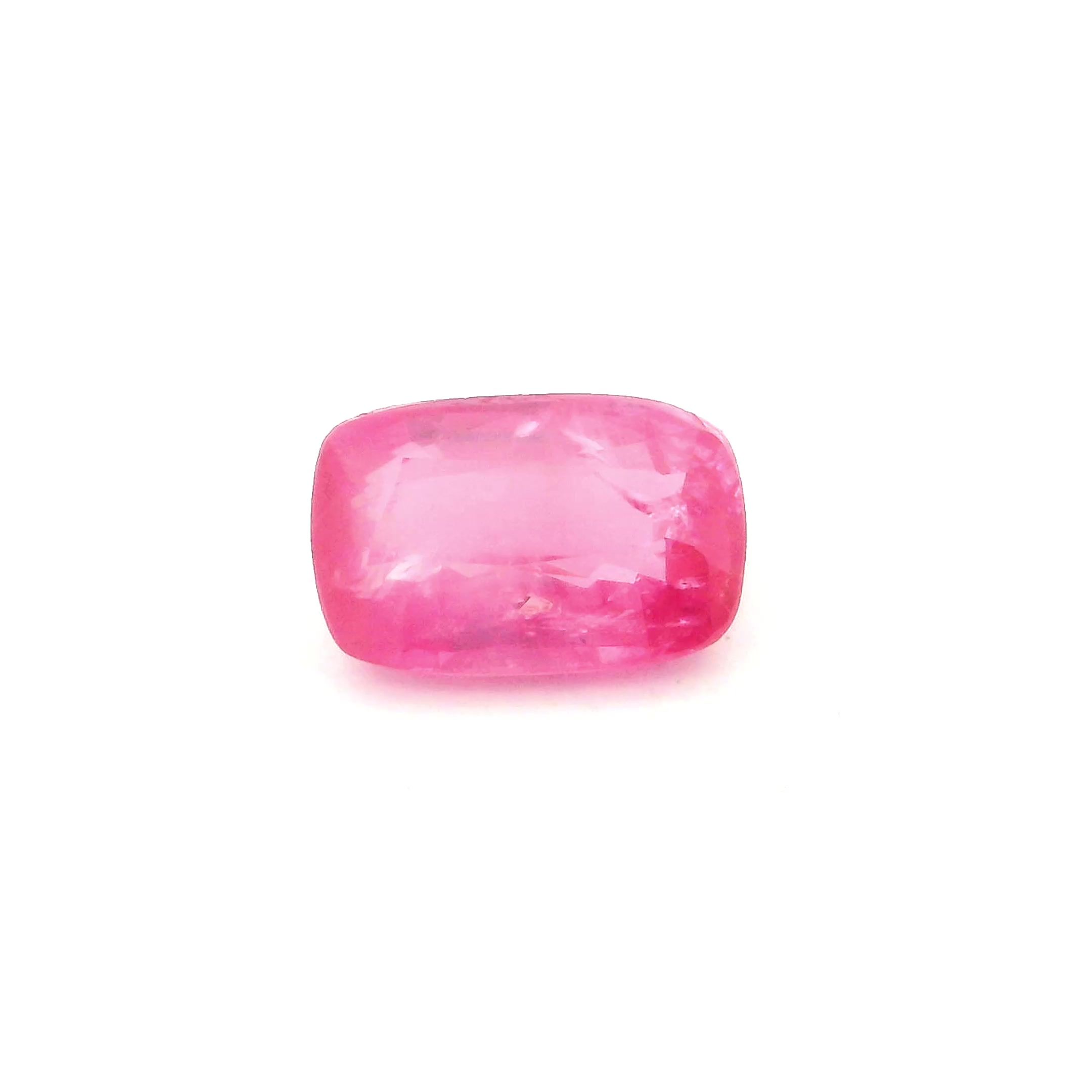 1.09 ct Cushion Pink Natural Sapphire