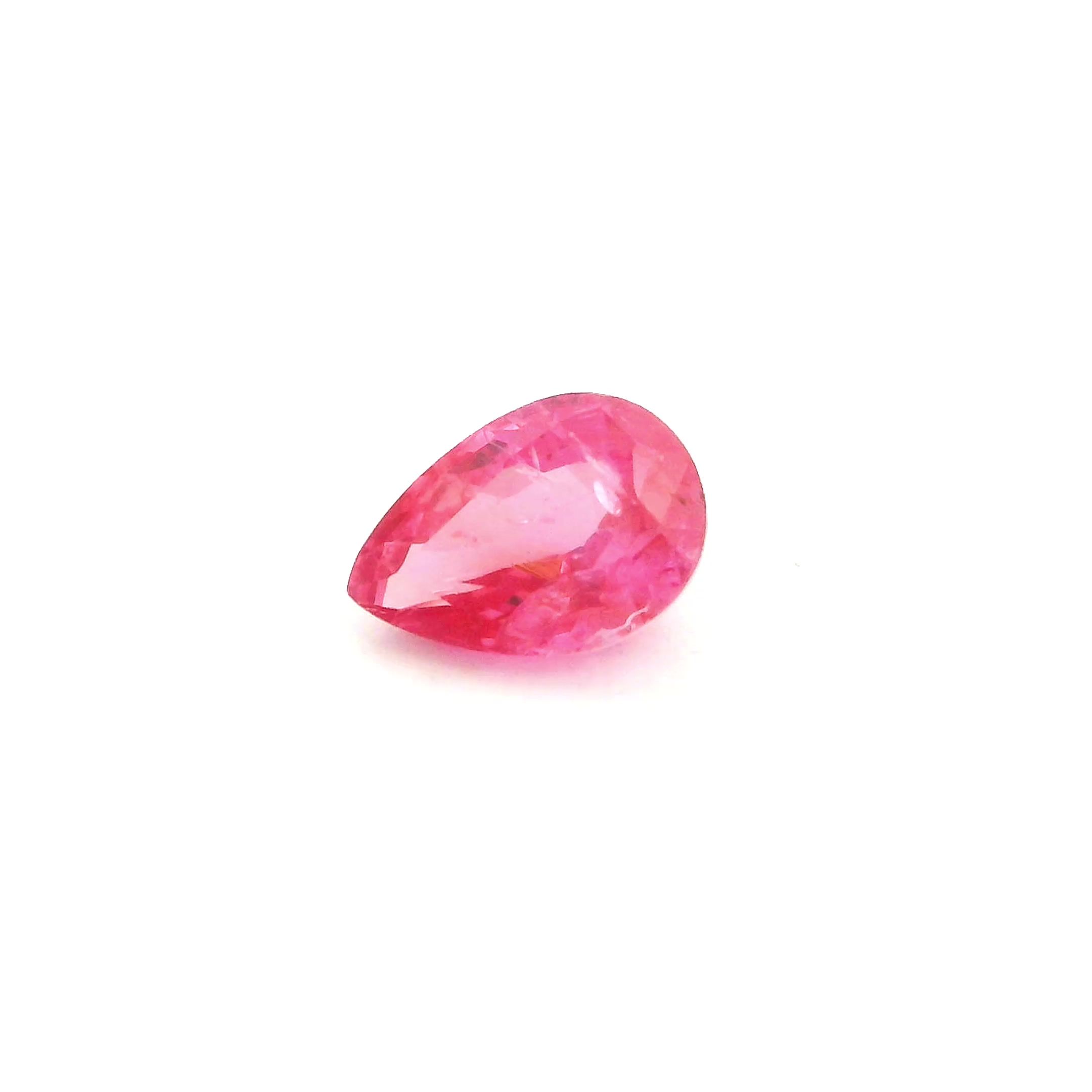 0.62 ct Pear Pink Natural Sapphire