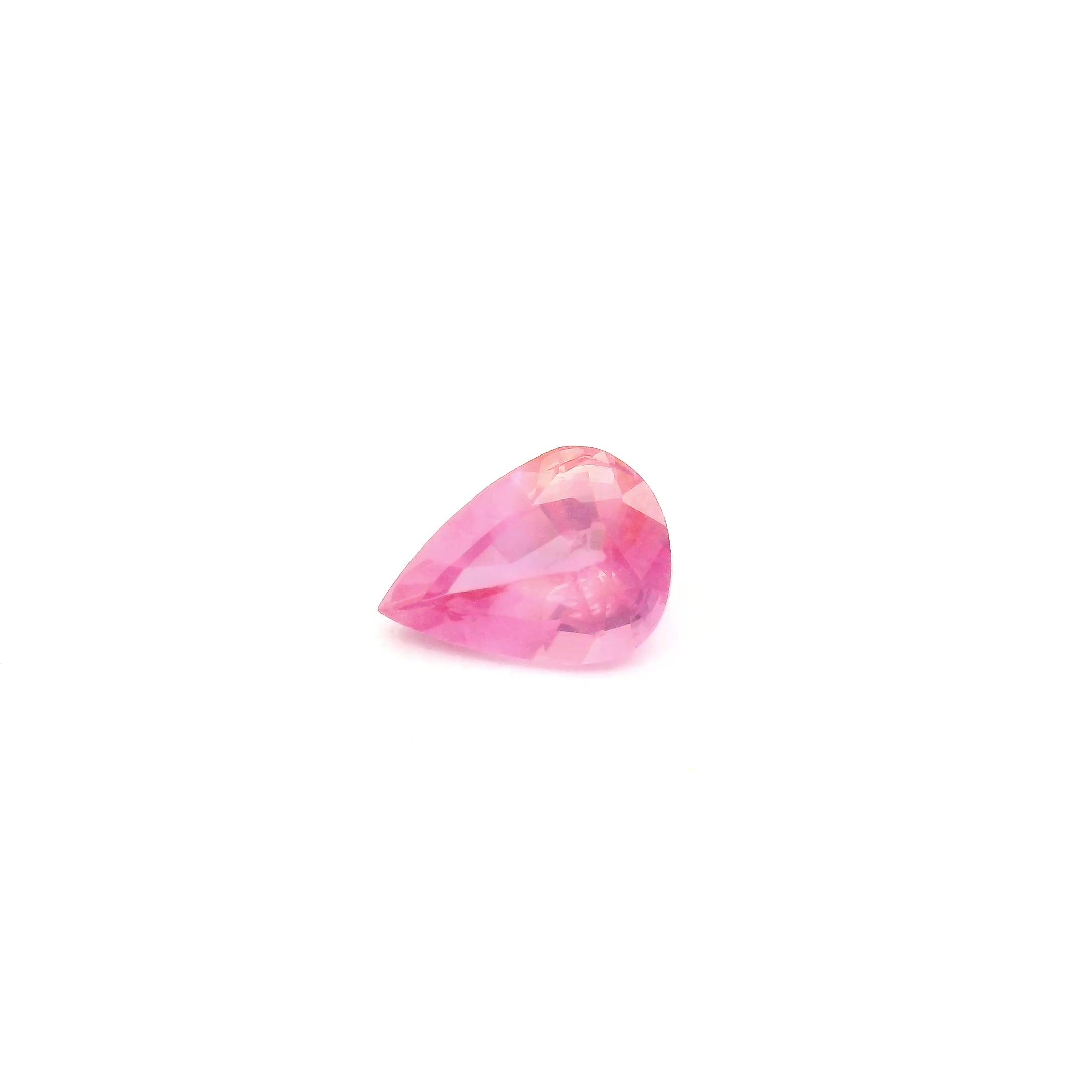 0.74 ct Pear Pink Natural Sapphire