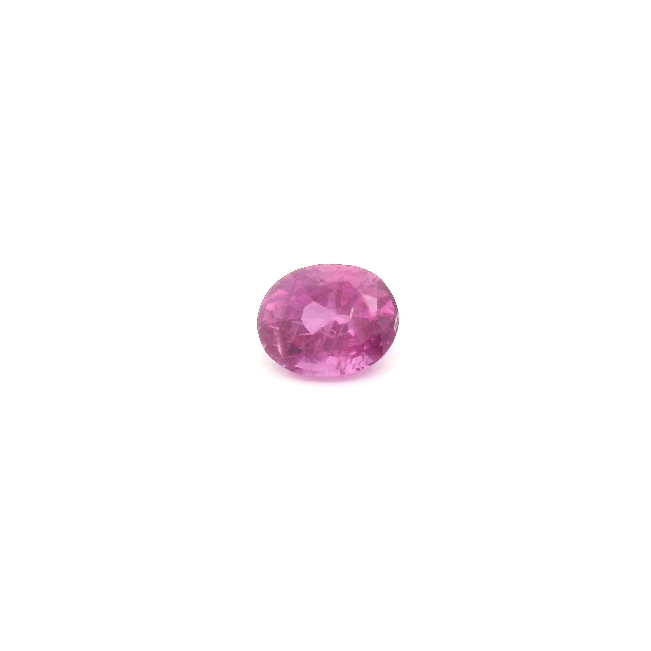 0.65 ct Oval Pink Natural Sapphire