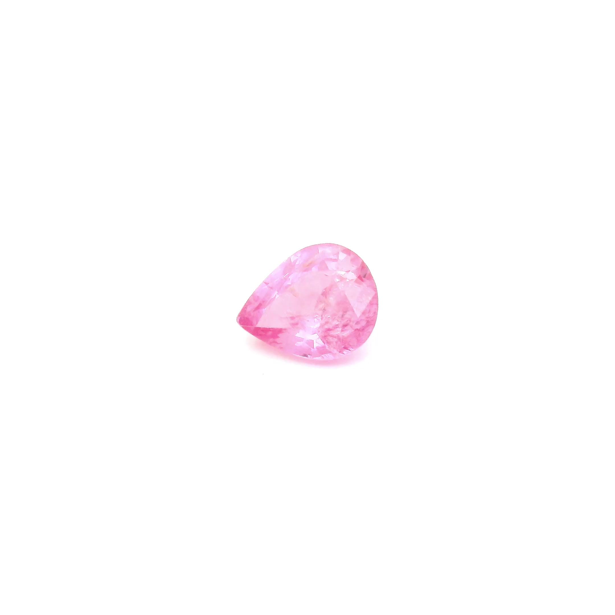 0.60 ct Pear Pink Natural Sapphire
