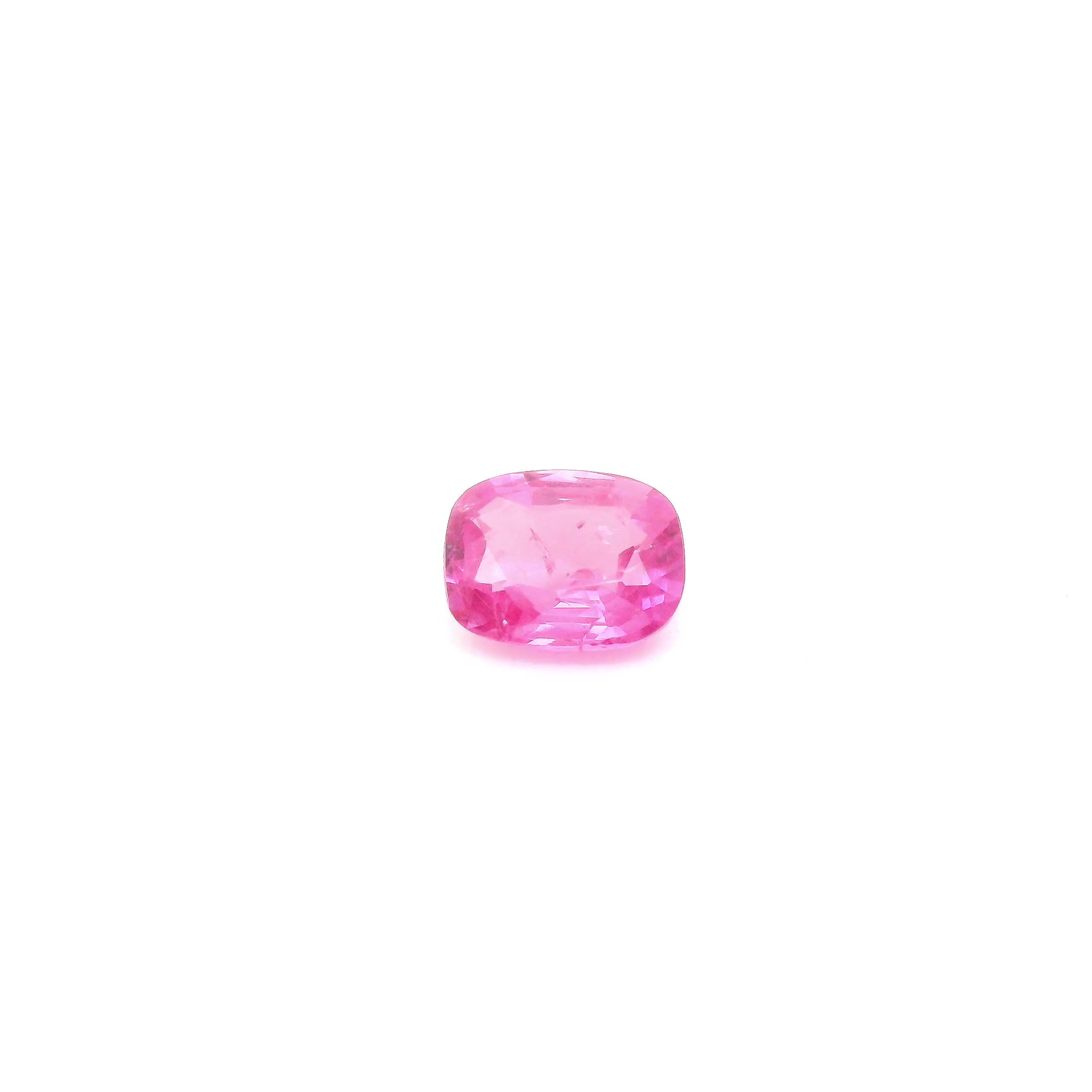 0.61 ct Cushion Pink Natural Sapphire