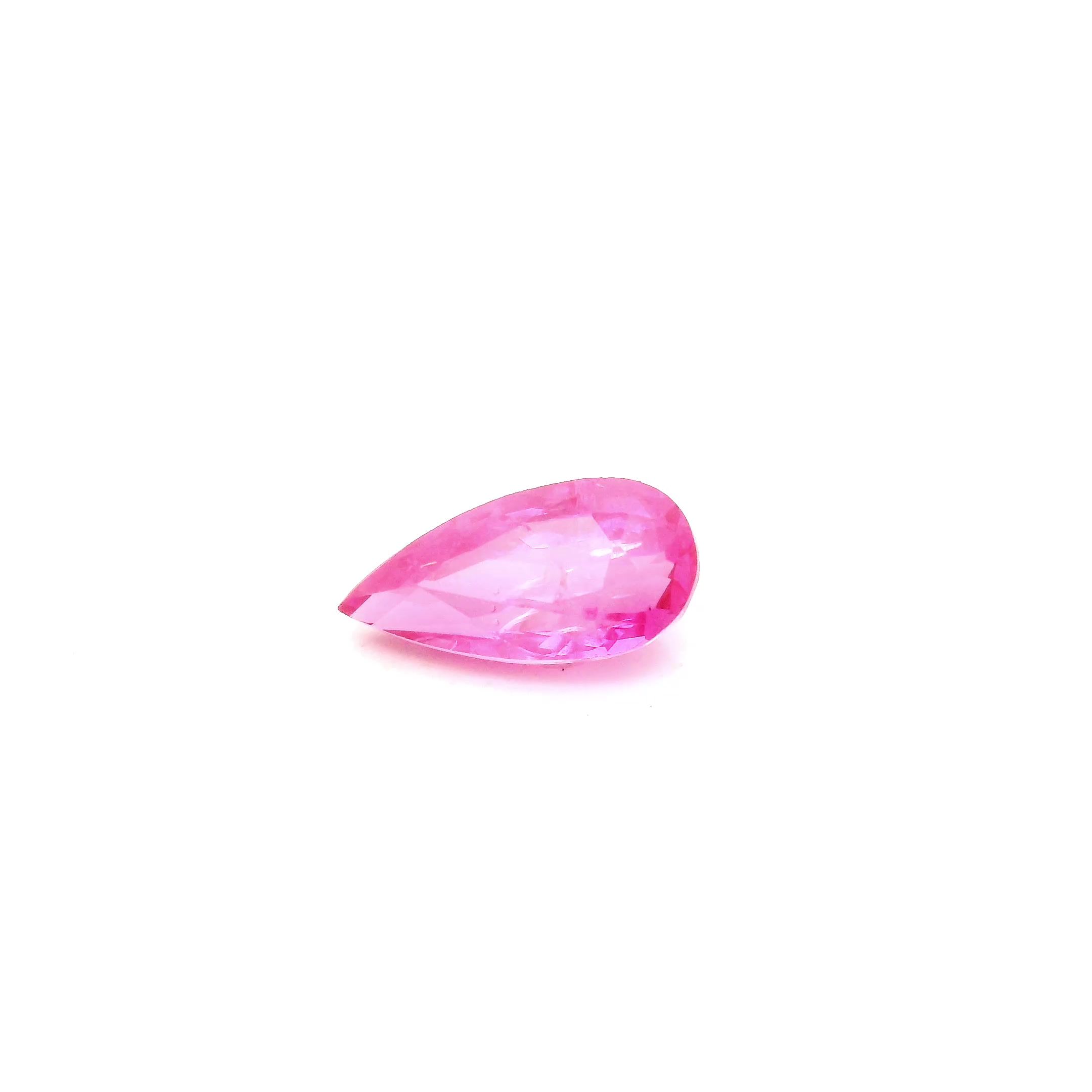 0.99 ct Pear Pink Natural Sapphire