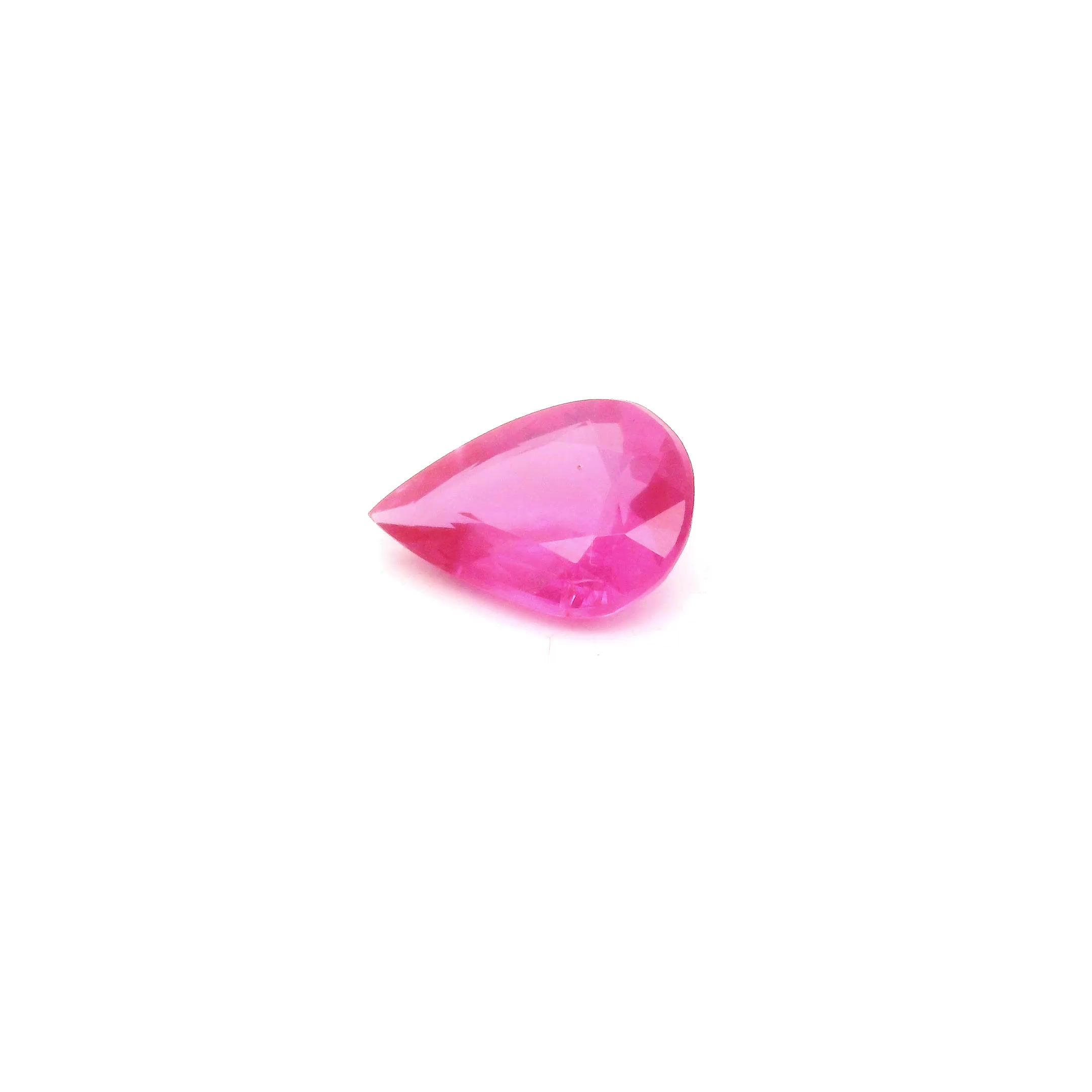 0.89 ct Pear Pink Natural Sapphire