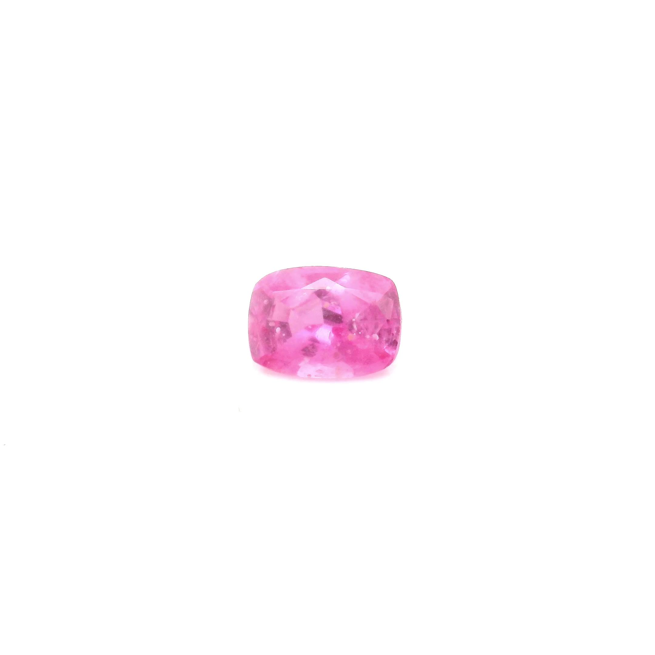 0.58 ct Cushion Pink Natural Sapphire