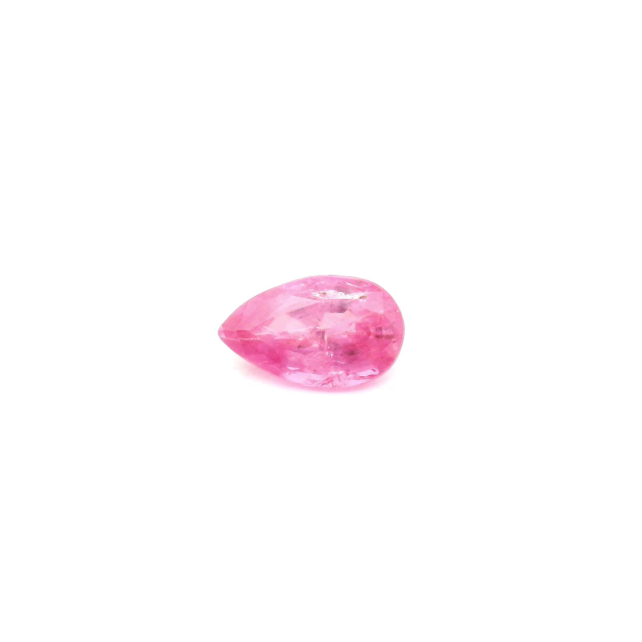 0.77 ct Pear Pink Natural Sapphire