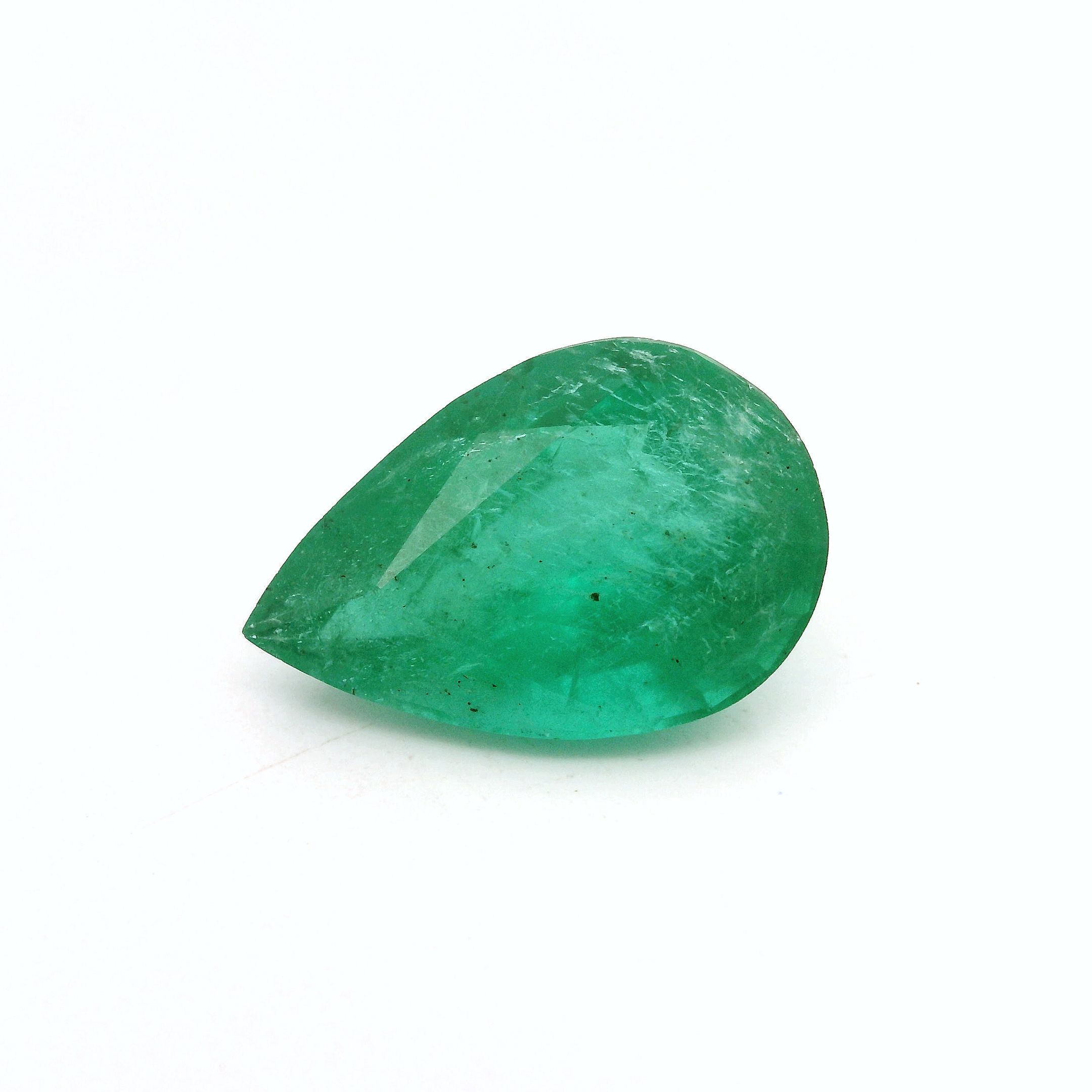 4.30 ct Pear Green Natural Emerald