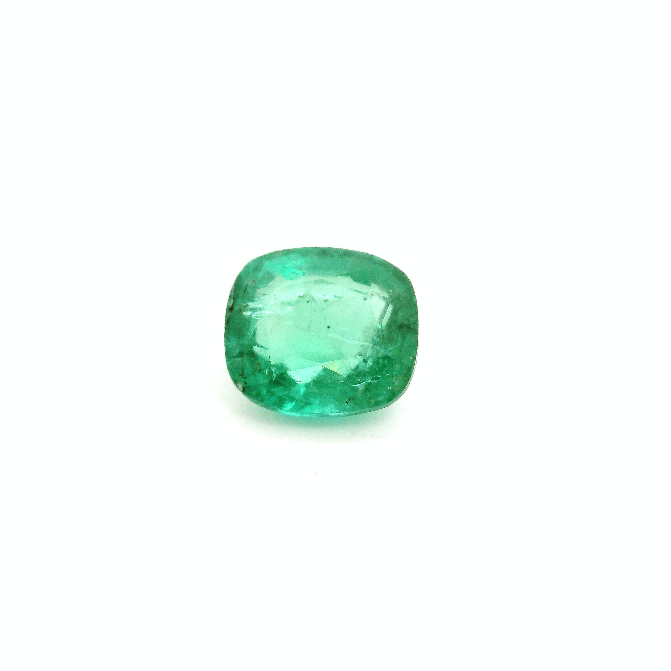 1.63 ct Cushion Green Natural Emerald