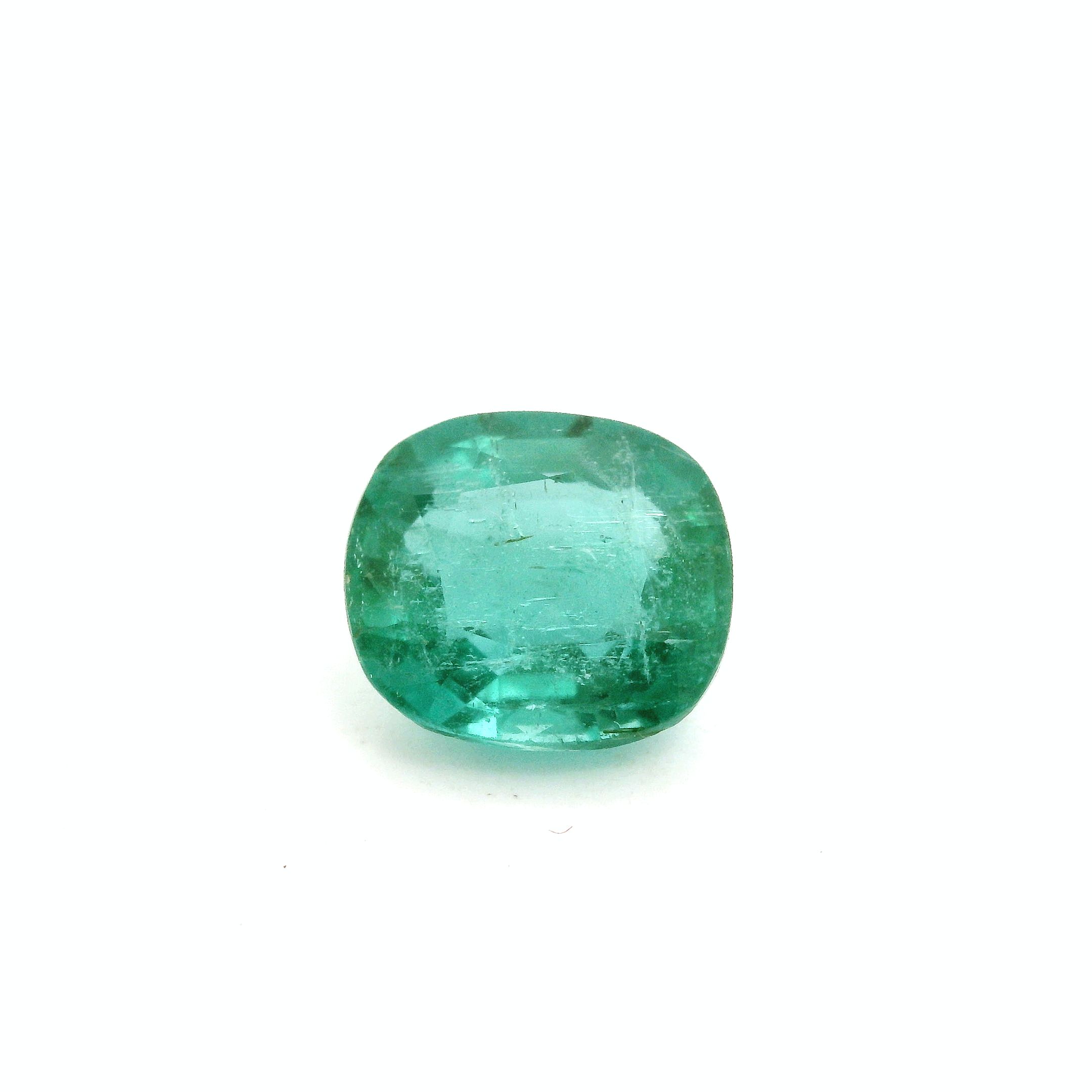 2.76 ct Cushion Green Natural Emerald