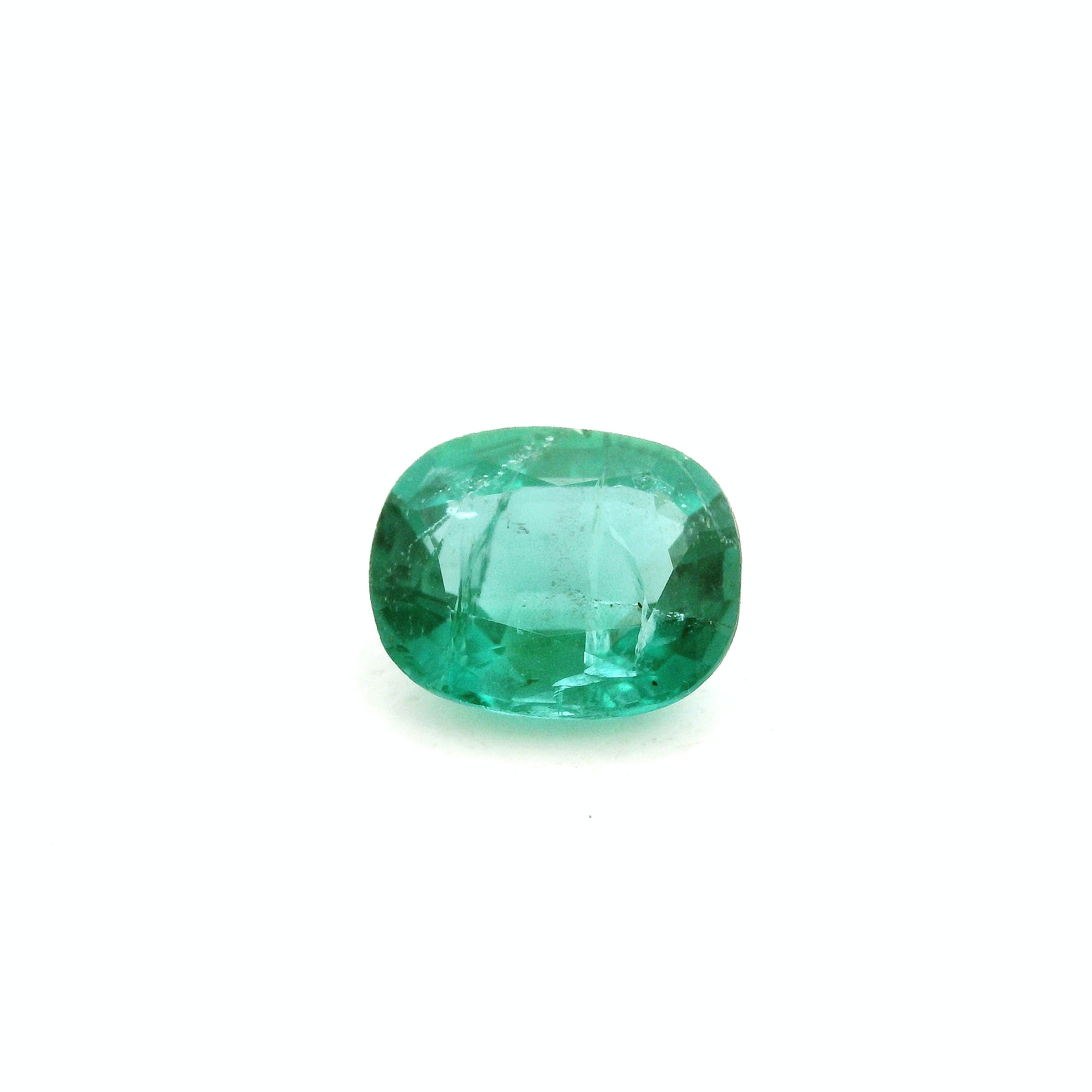1.90 ct Cushion Green Natural Emerald