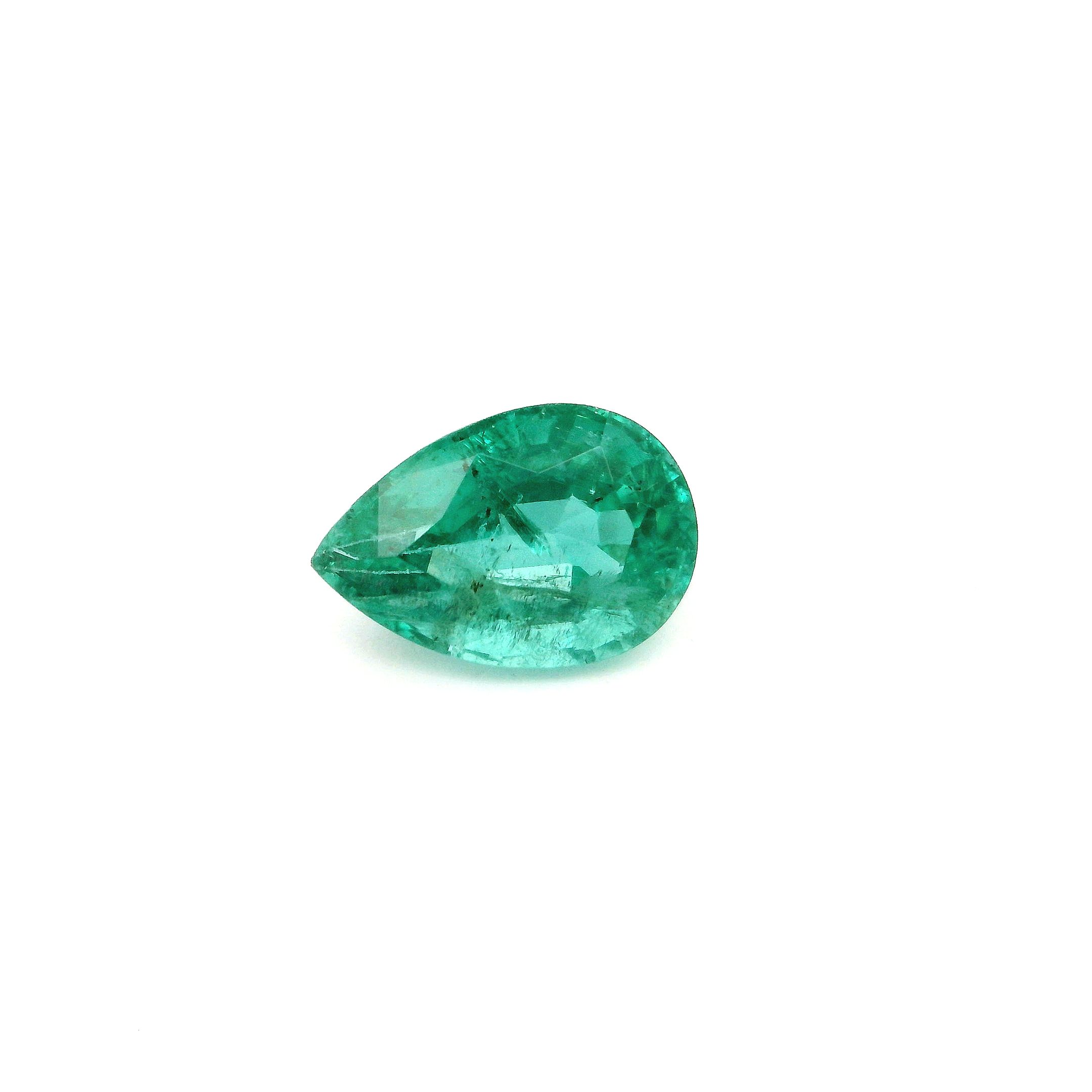 2.17 ct Pear Green Natural Emerald