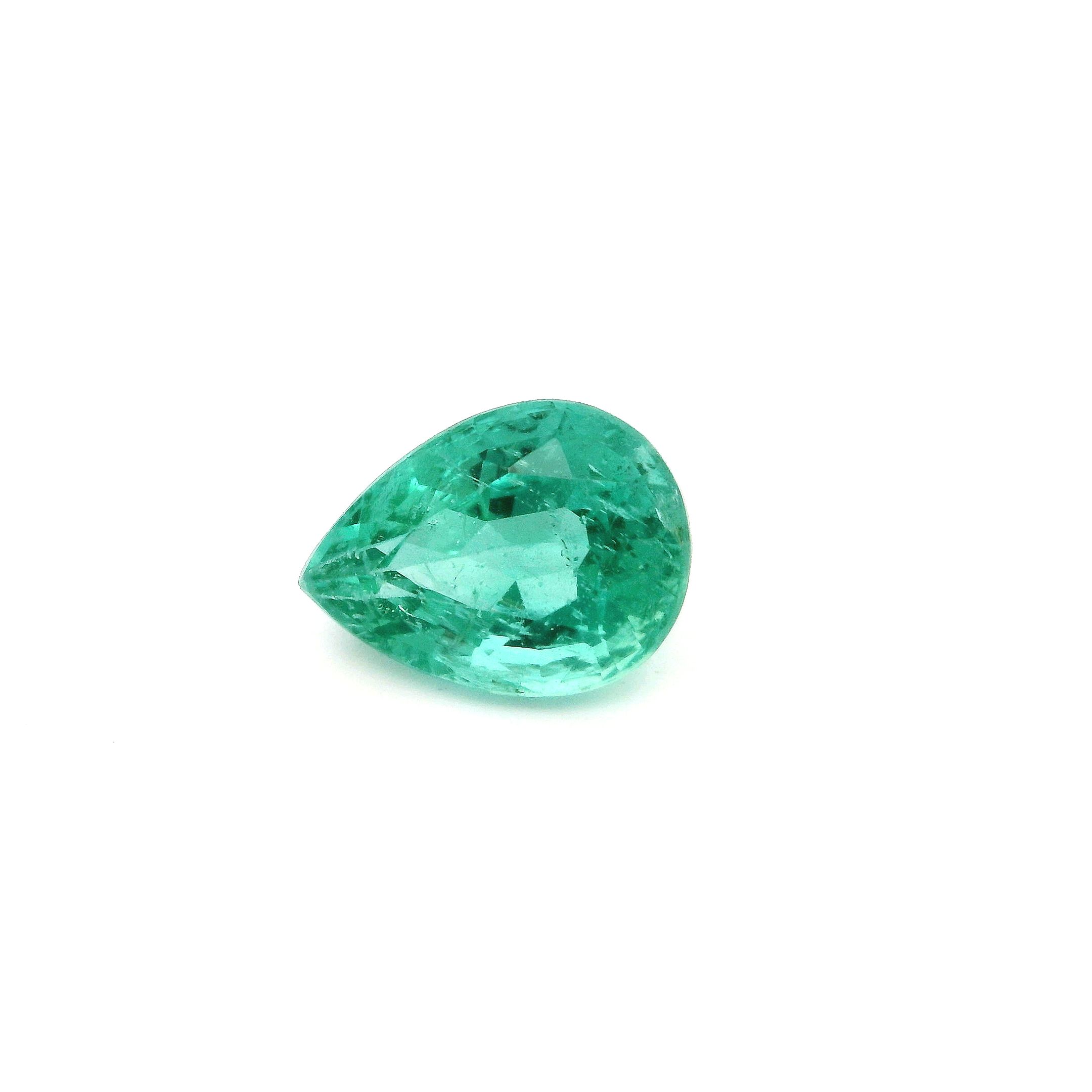 2.69 ct Pear Green Natural Emerald