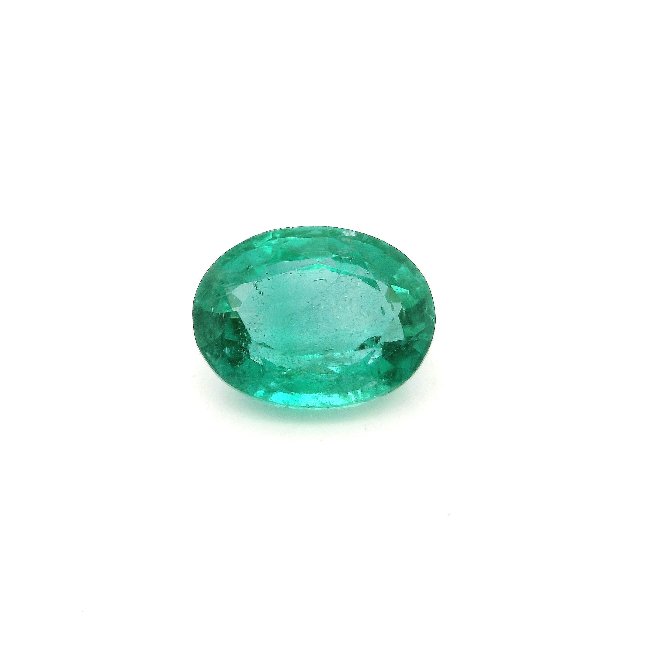 3.34 ct Oval Green Natural Emerald