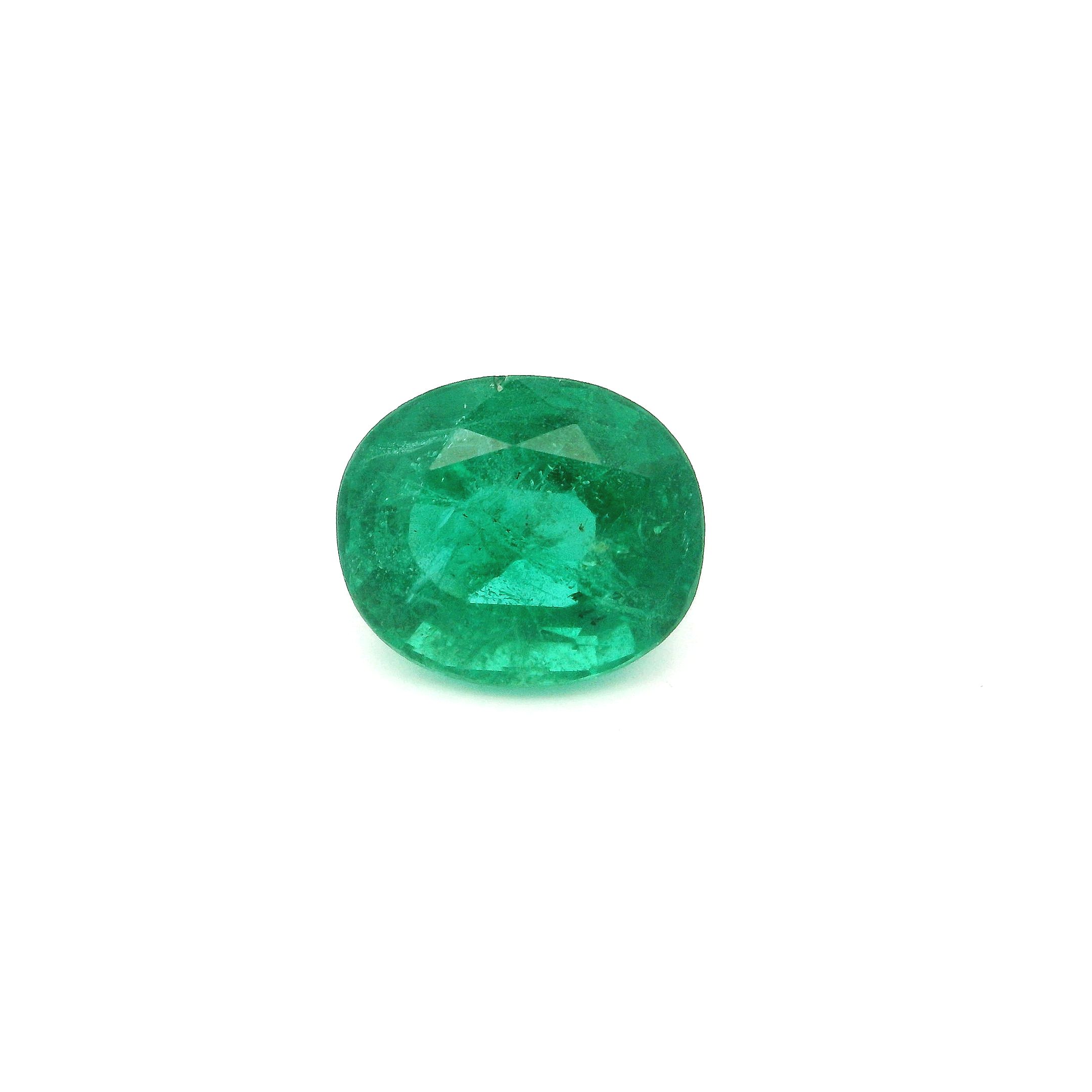 3.26 ct Oval Green Natural Emerald