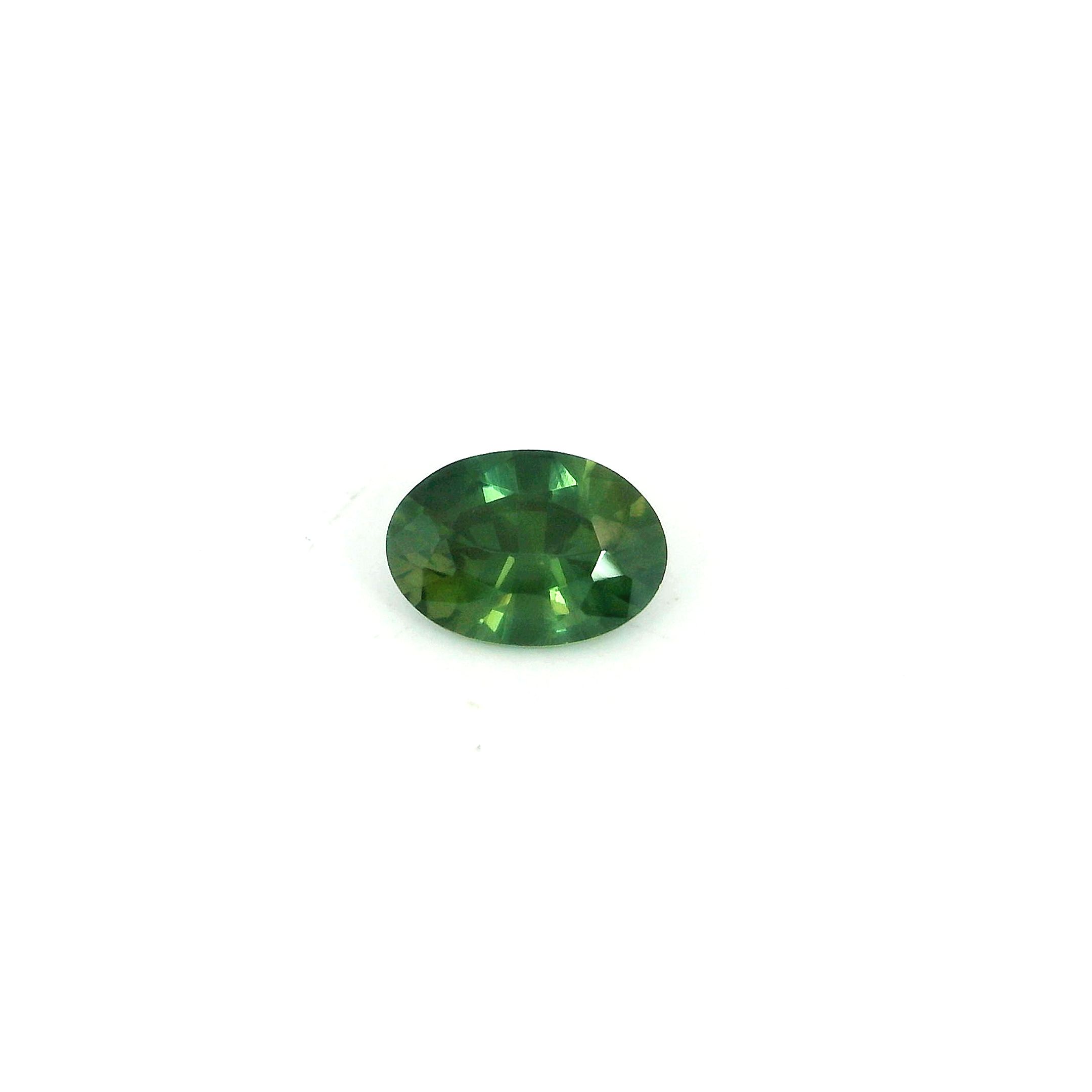 0.60 ct Oval Green Natural Sapphire