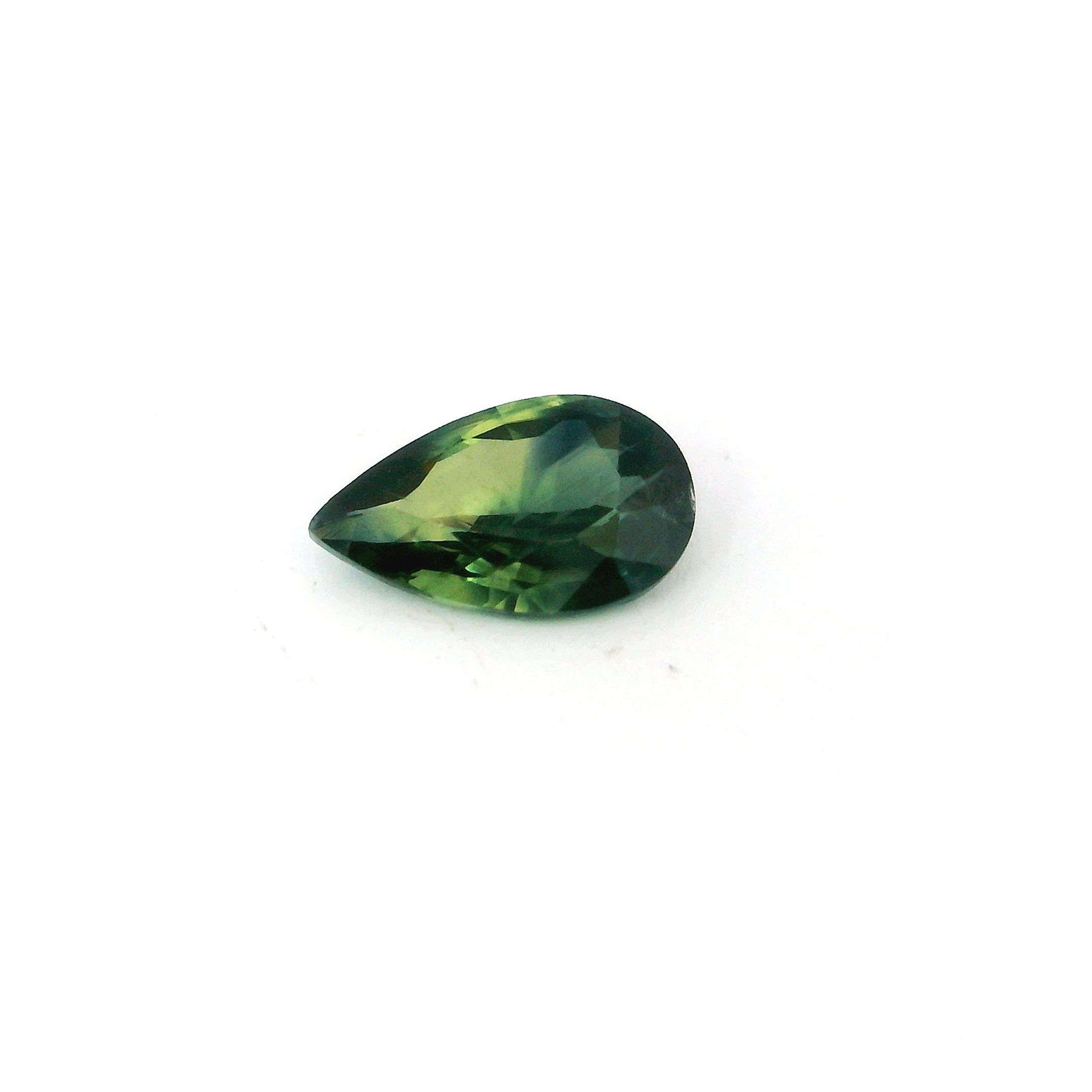 0.81 ct Pear Green Natural Sapphire