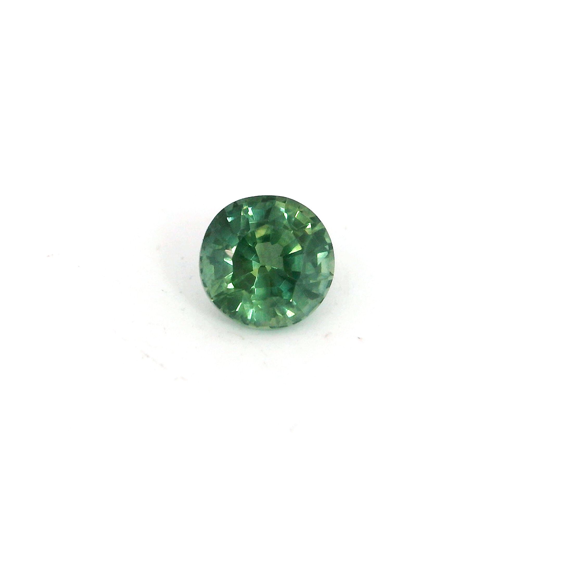 0.93 ct Round Green Natural Sapphire