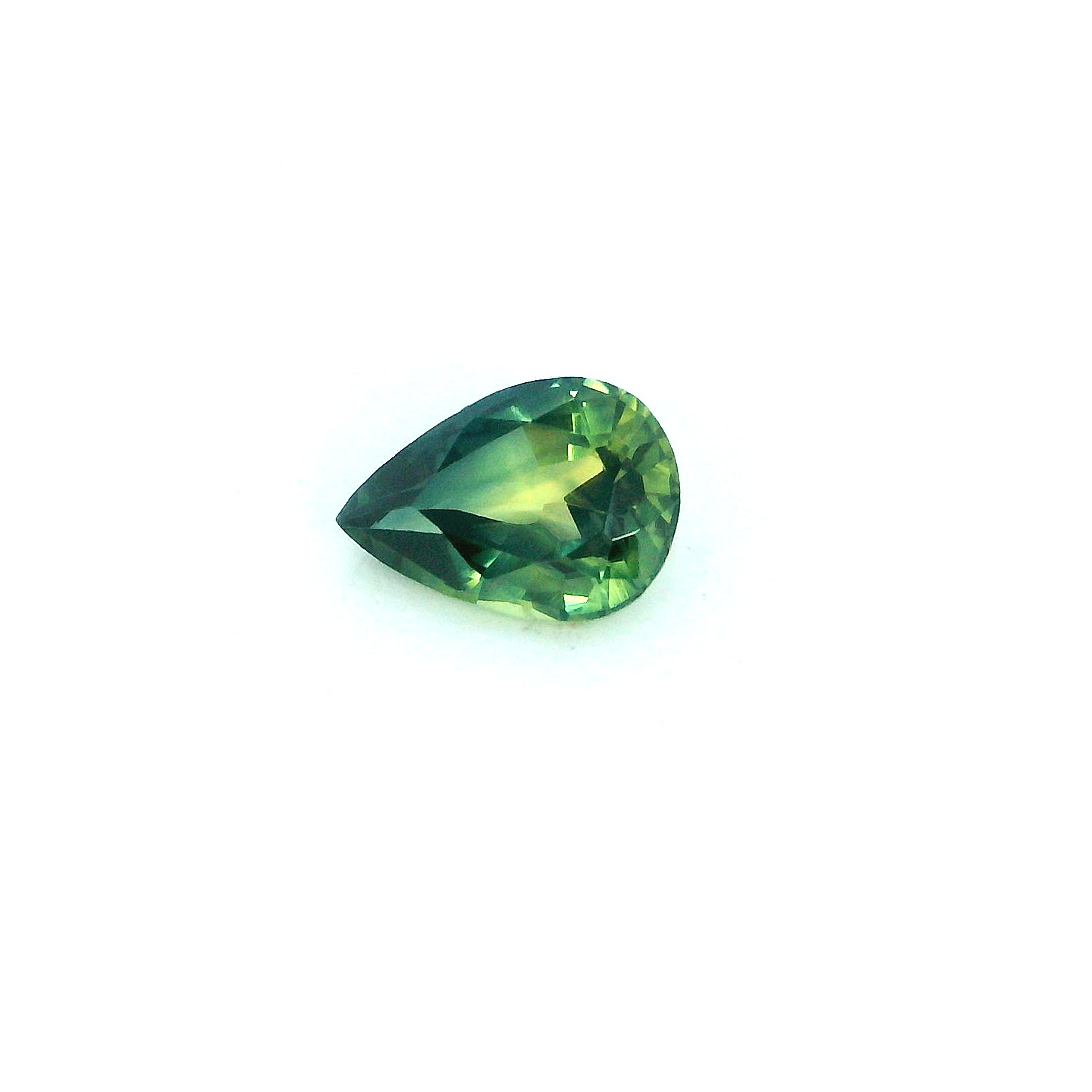 0.68 ct Pear Green Natural Sapphire