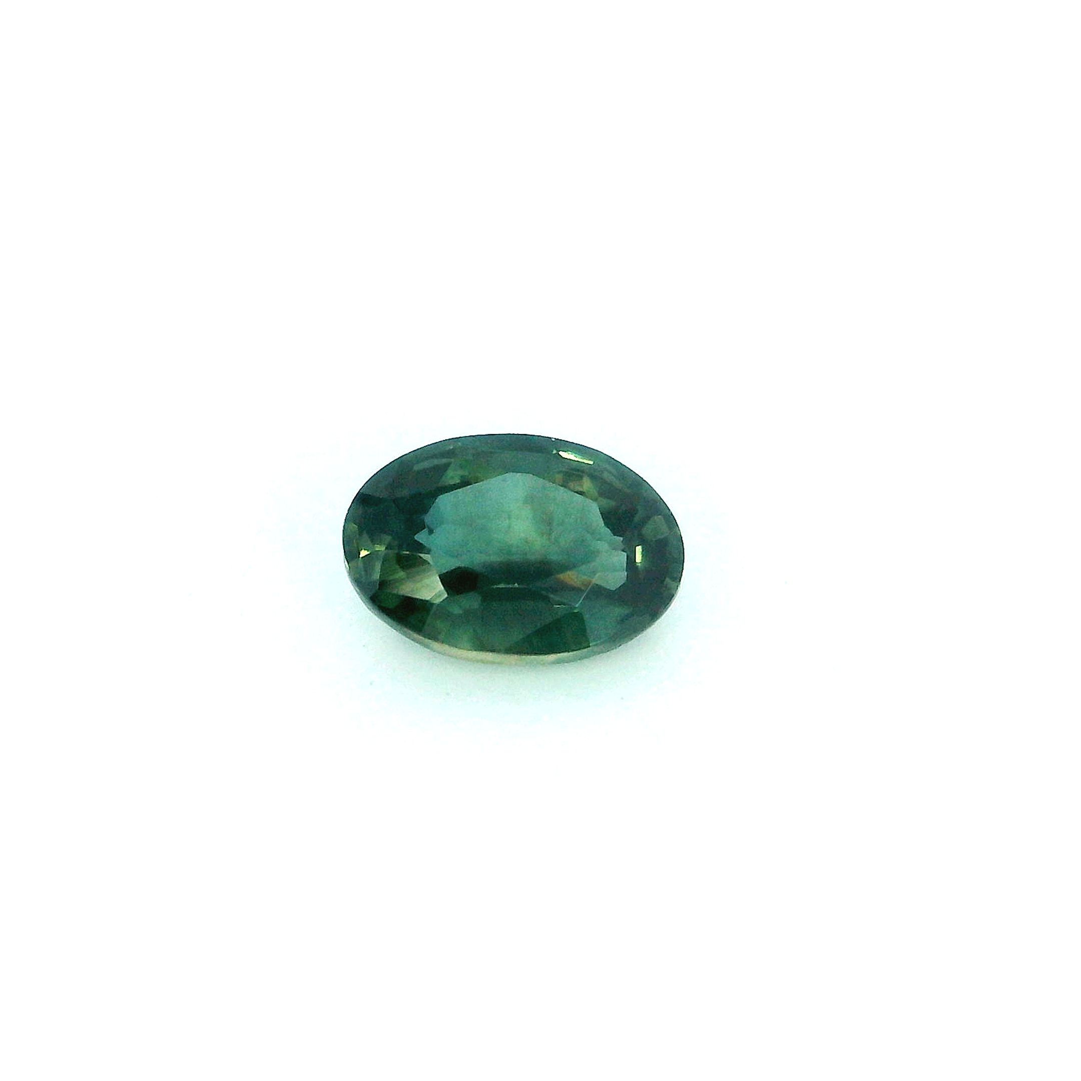 0.72 ct Oval Green Natural Sapphire