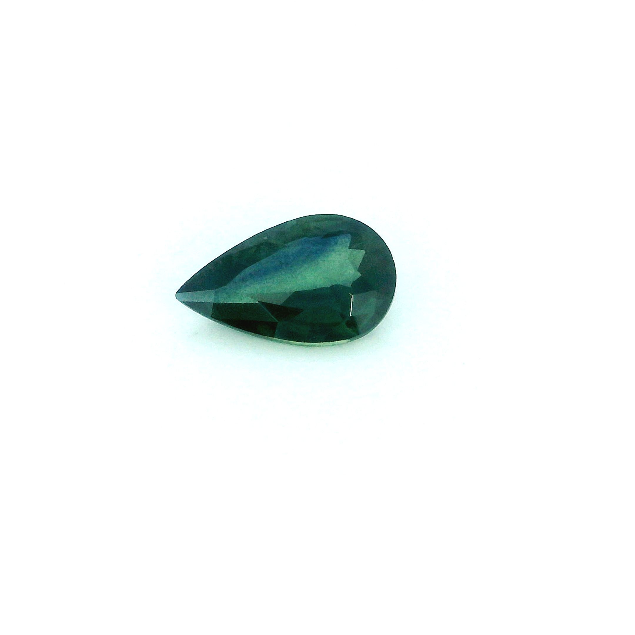 0.48 ct Pear Green Natural Sapphire