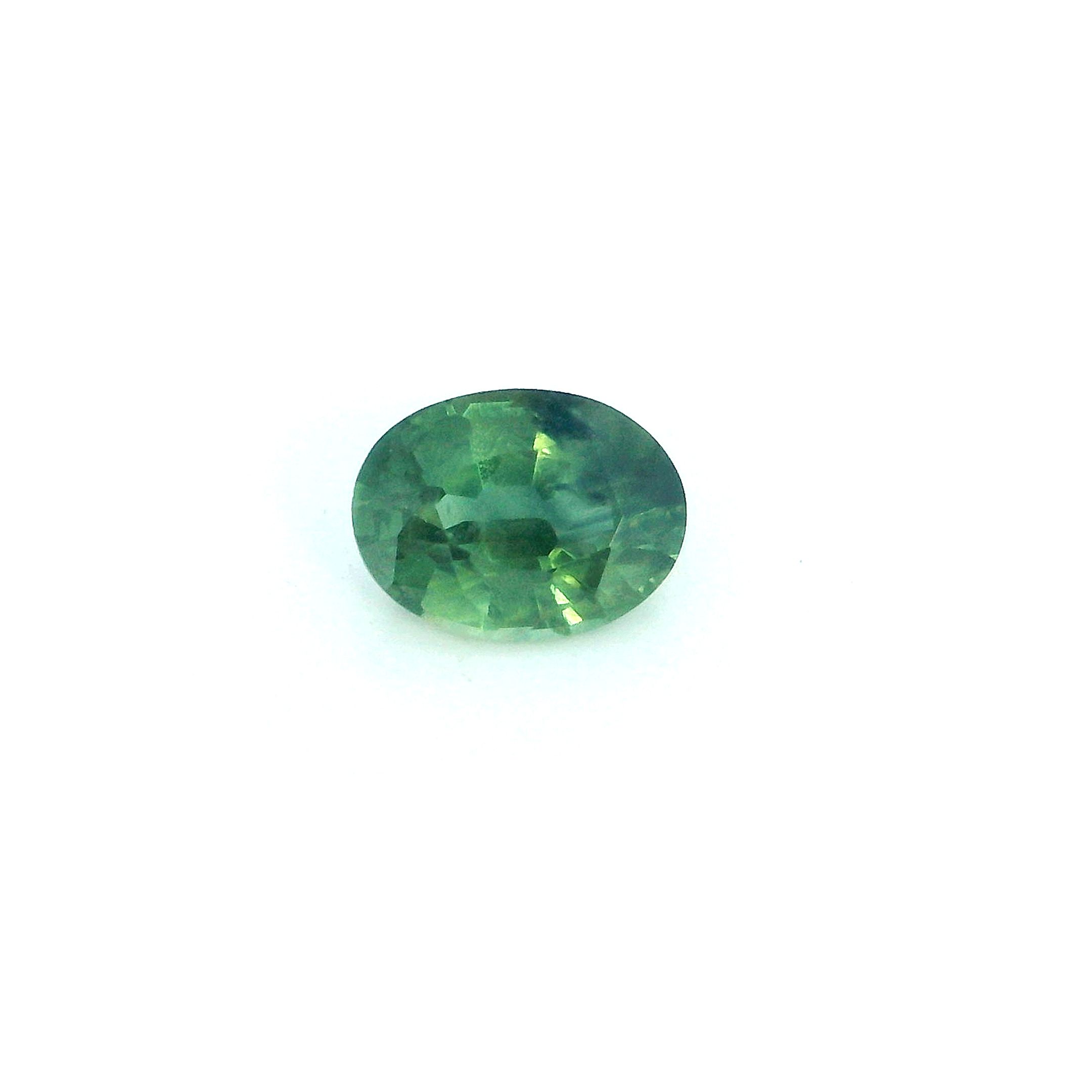 0.79 ct Oval Green Natural Sapphire