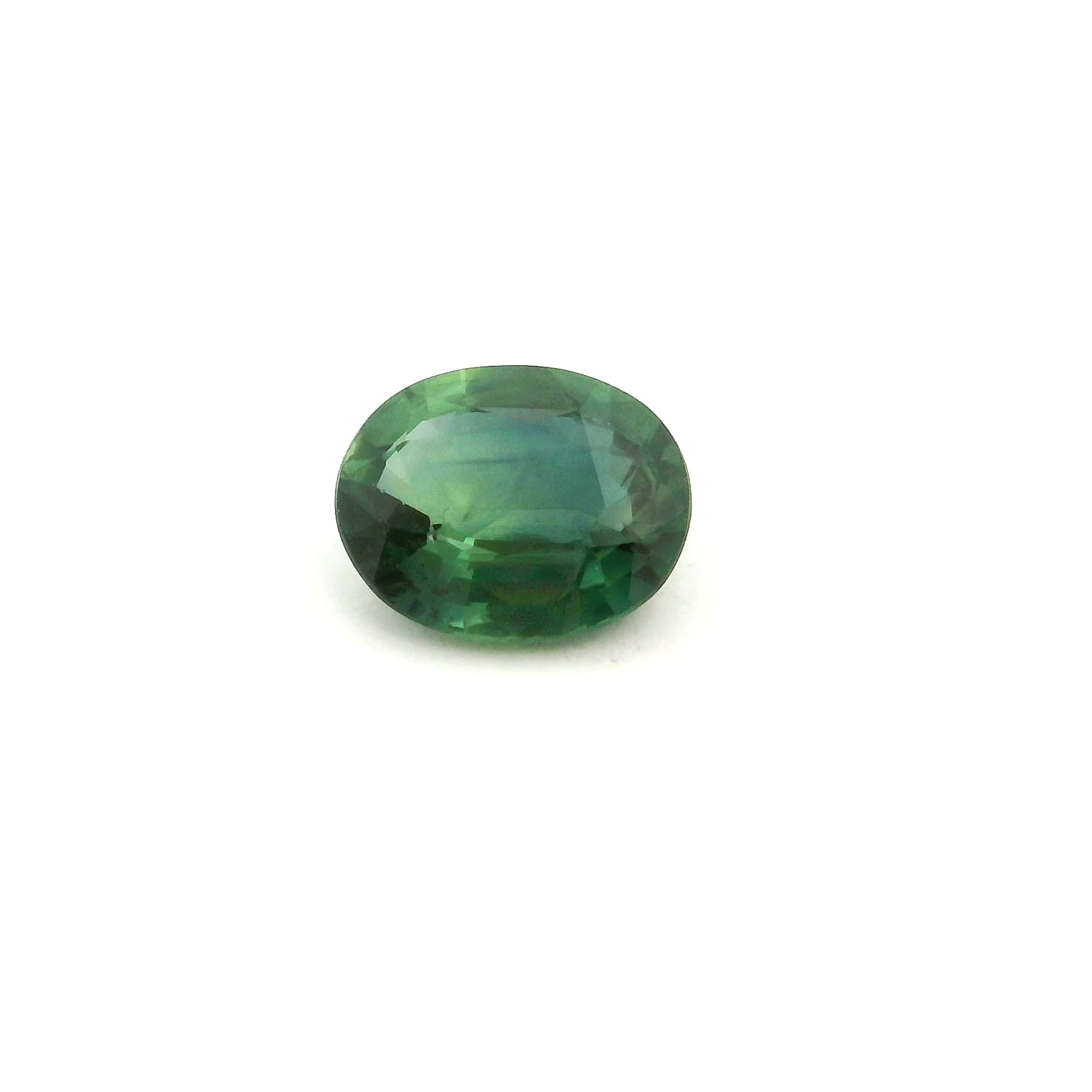 1.13 ct Oval Green Natural Sapphire
