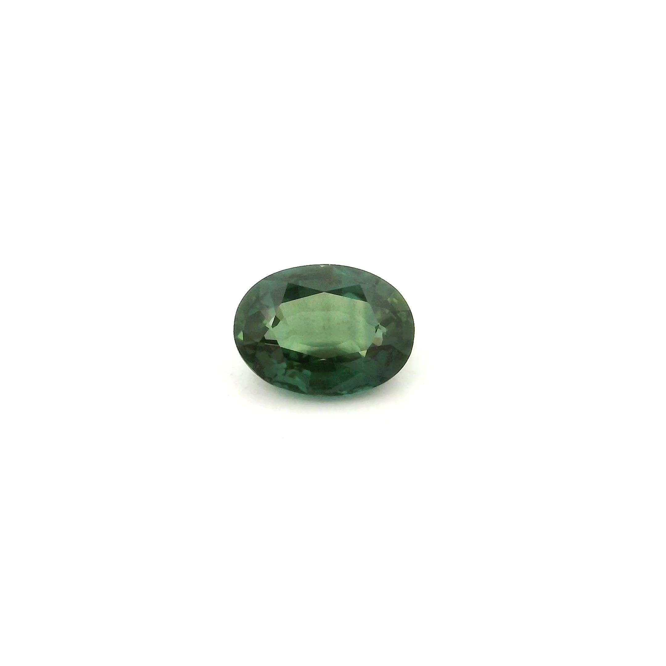 0.61 ct Oval Green Natural Sapphire