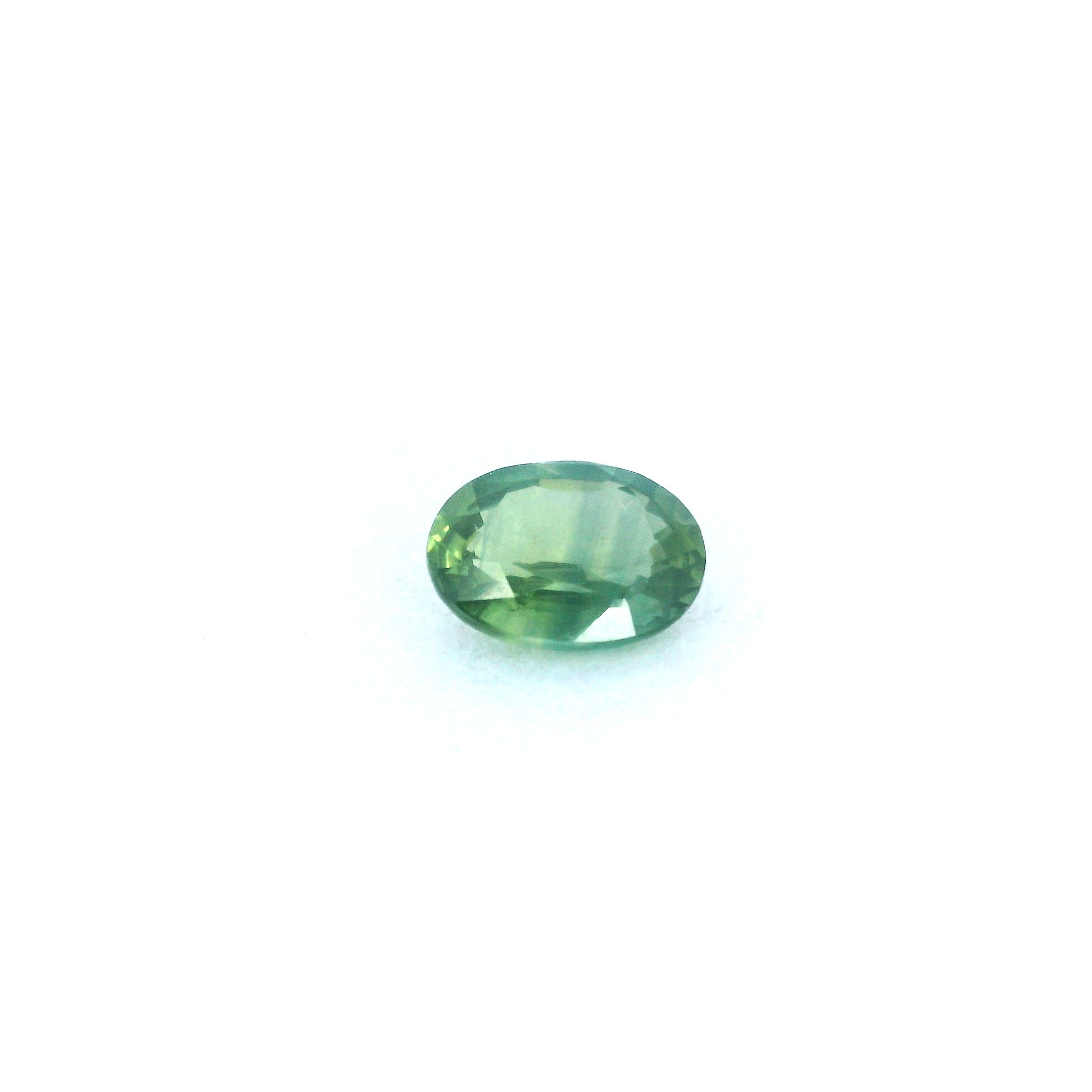 0.77 ct Oval Green Natural Sapphire