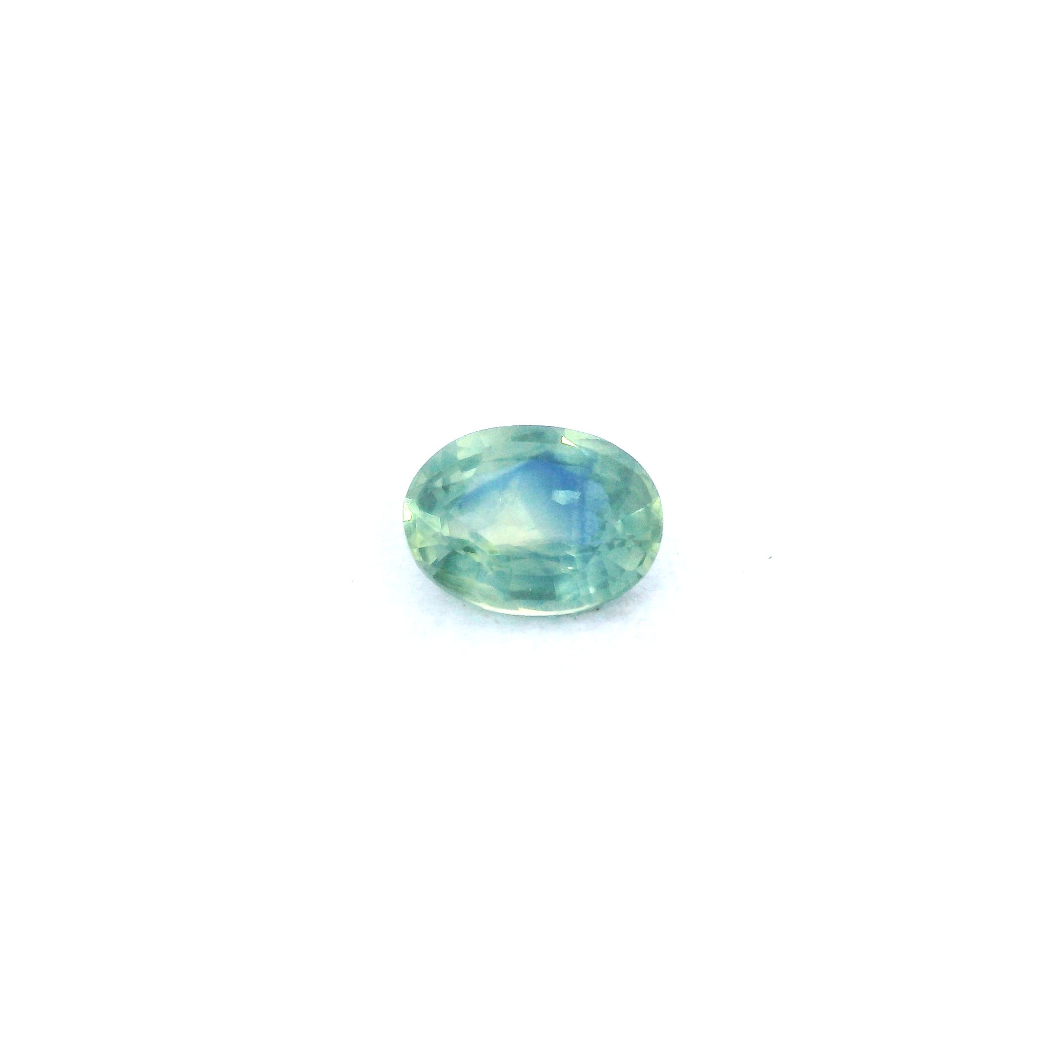 0.73 ct Oval Green Natural Sapphire
