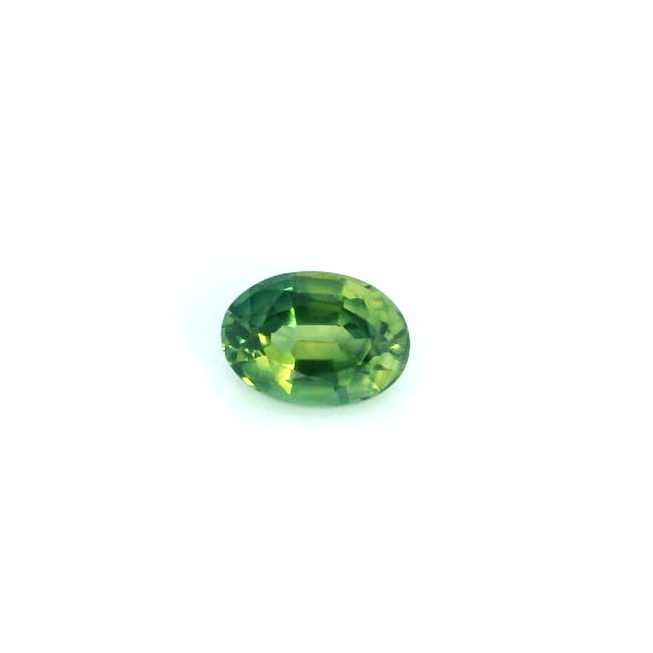 0.66 ct Oval Green Natural Sapphire