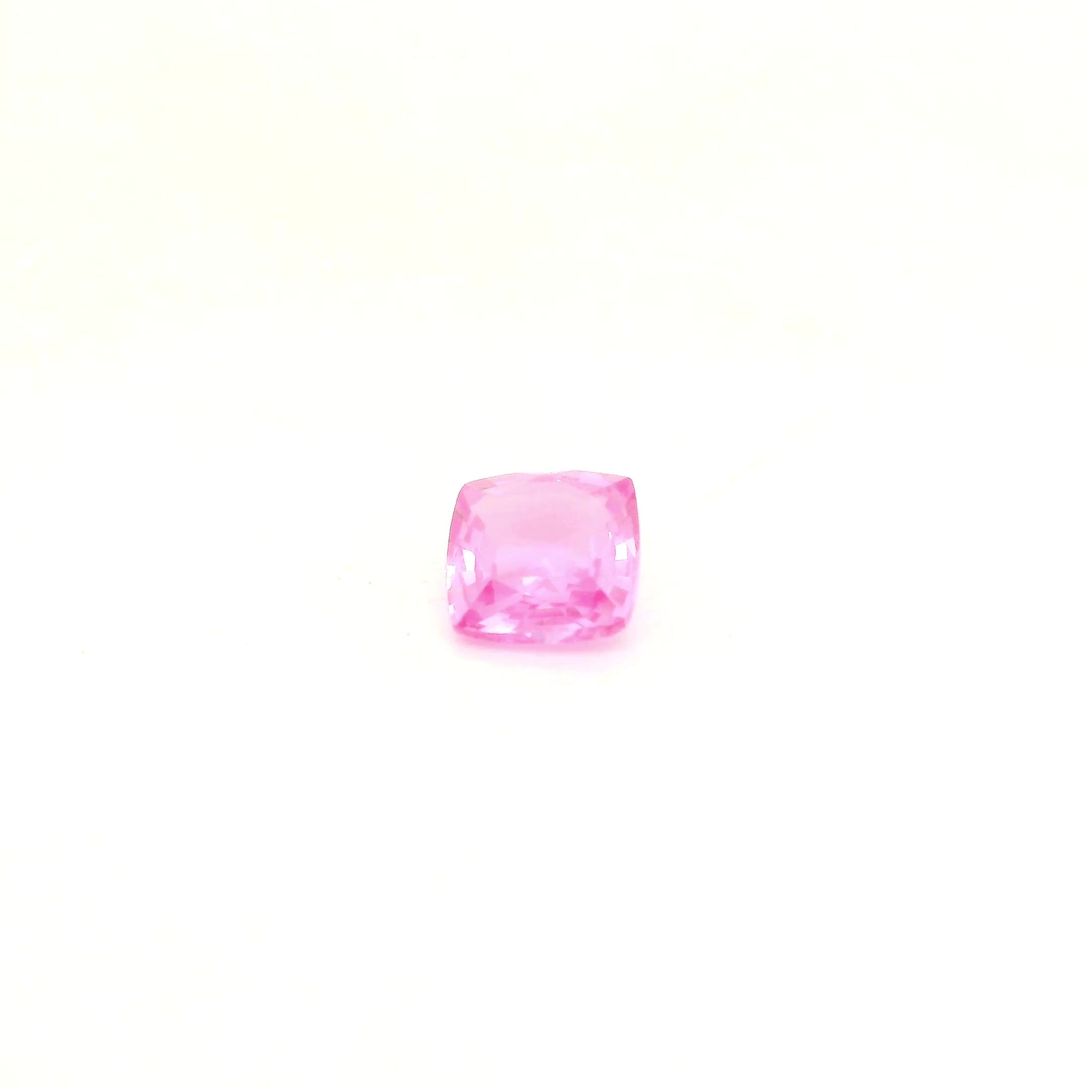 0.54 ct Cushion Pink Natural Sapphire