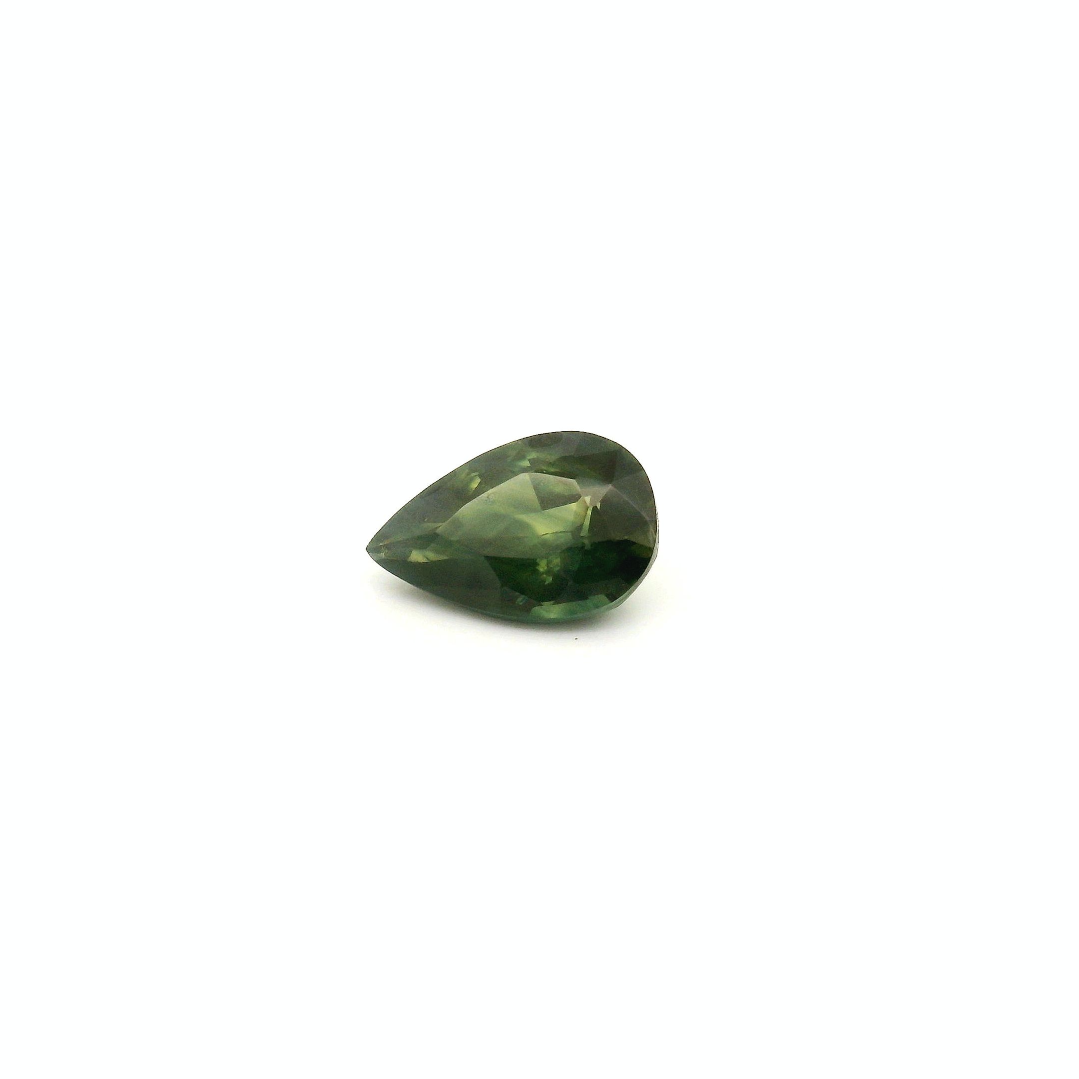 0.58 ct Pear Green Natural Sapphire
