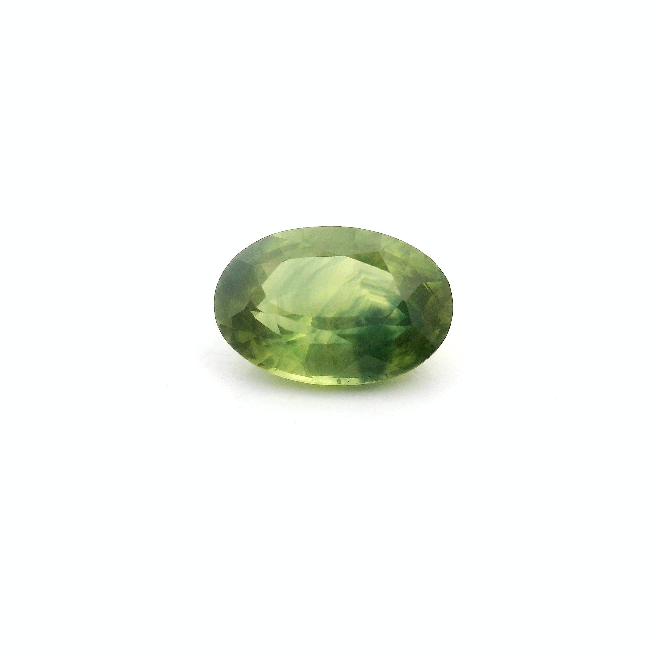 1.38 ct Oval Green Natural Sapphire