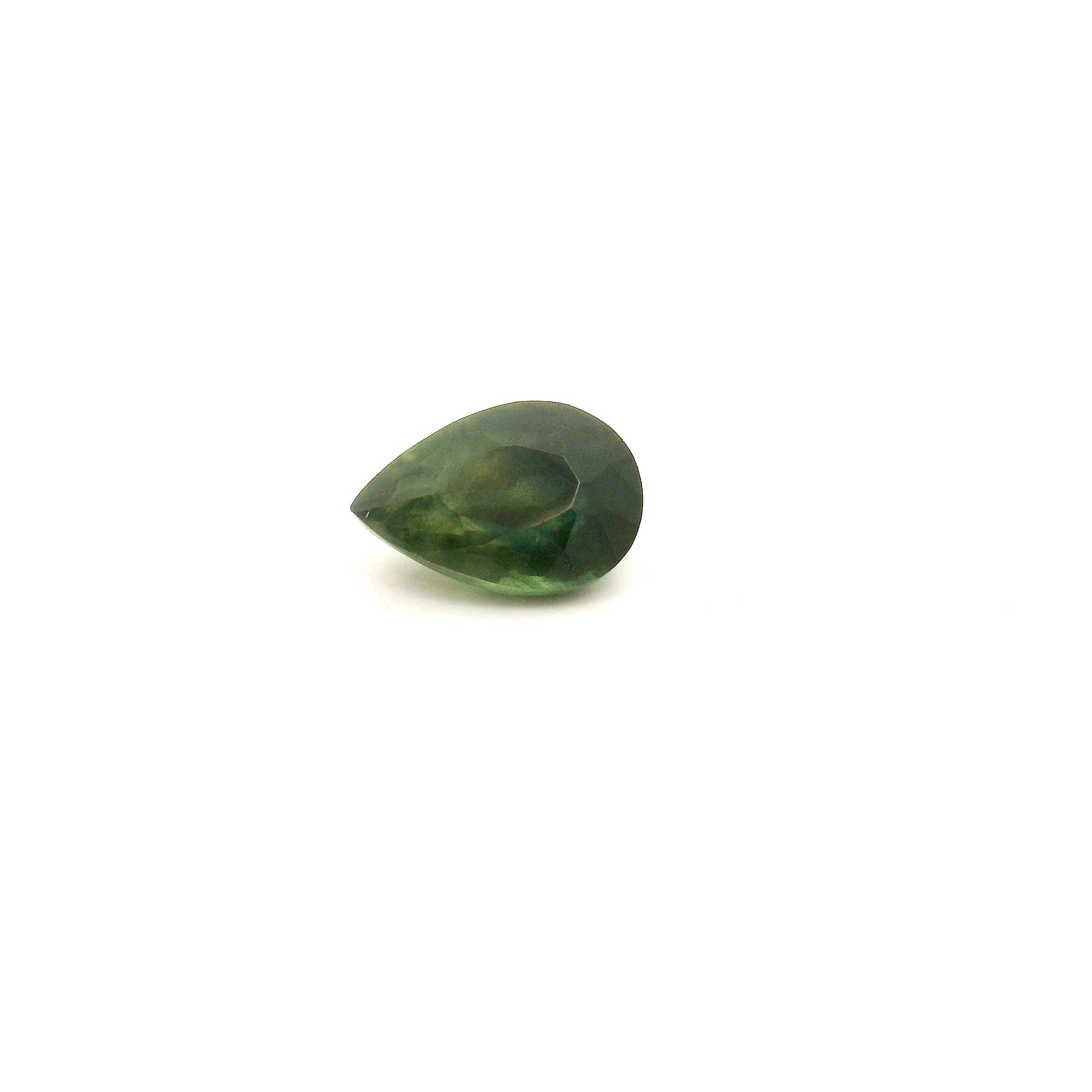 0.55 ct Pear Green Natural Sapphire