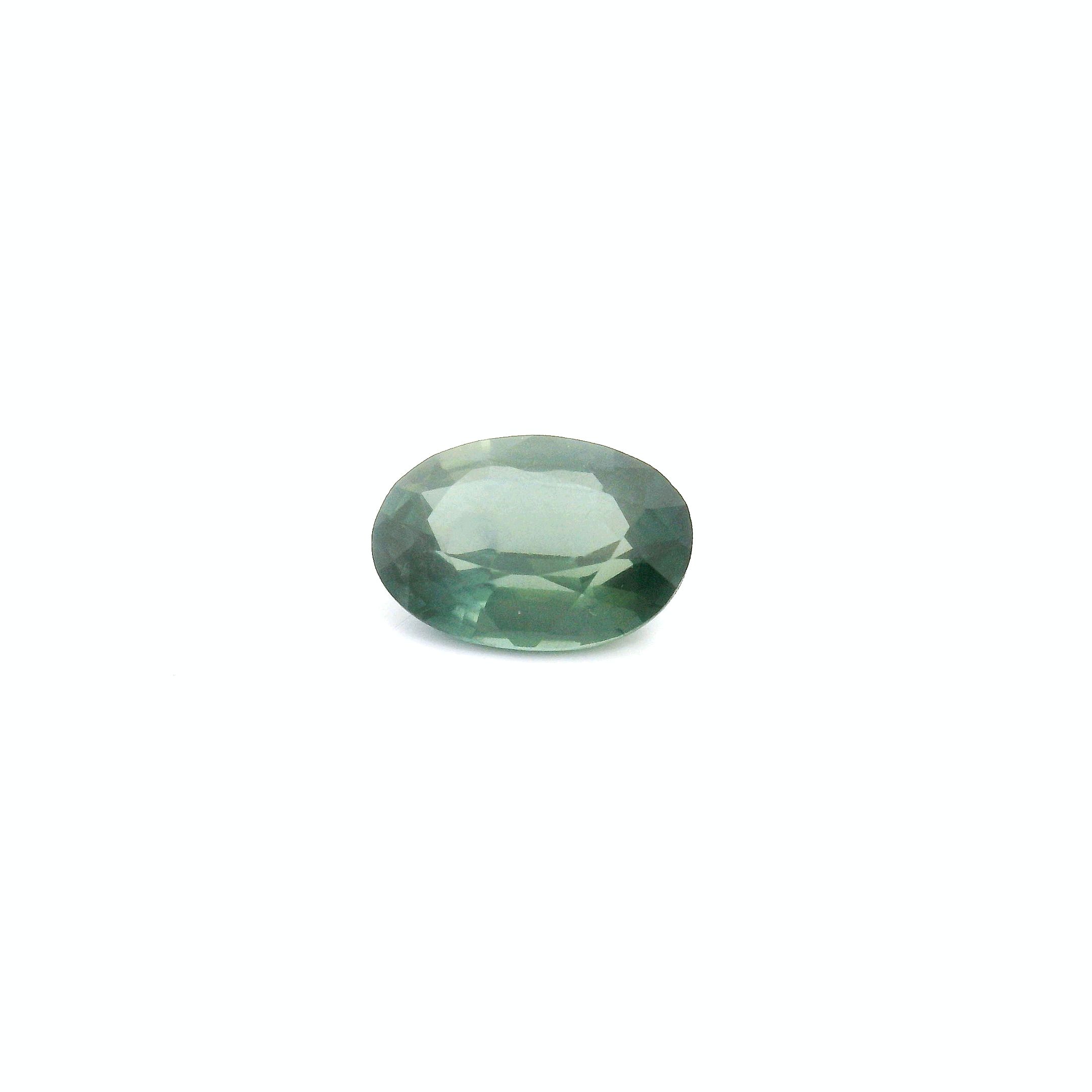 0.73 ct Oval Green Natural Sapphire