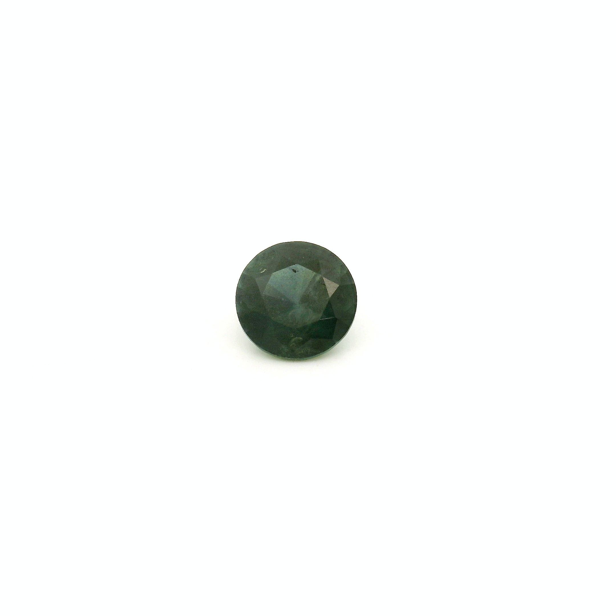 0.43 ct Round Green Natural Sapphire