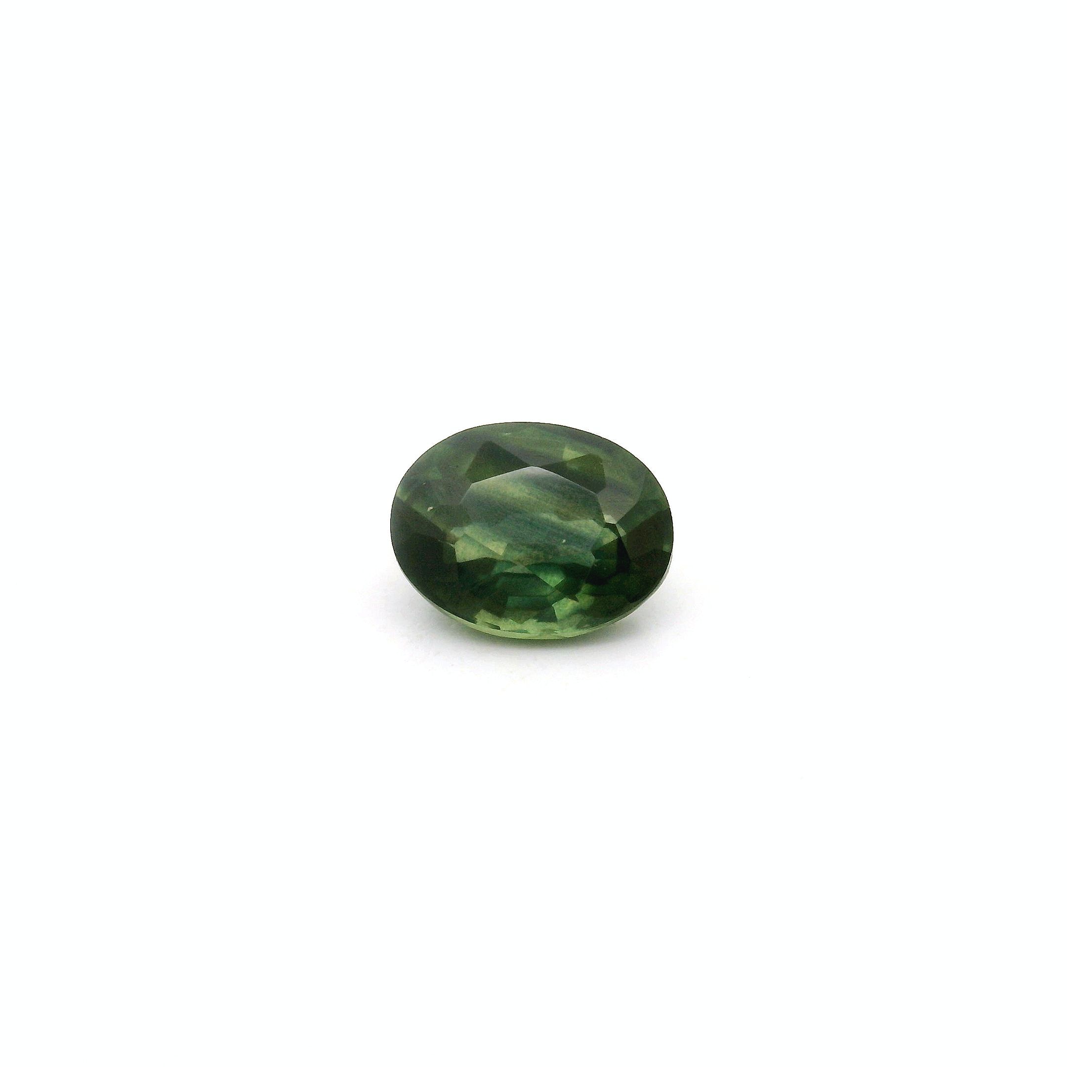 0.73 ct Oval Green Natural Sapphire