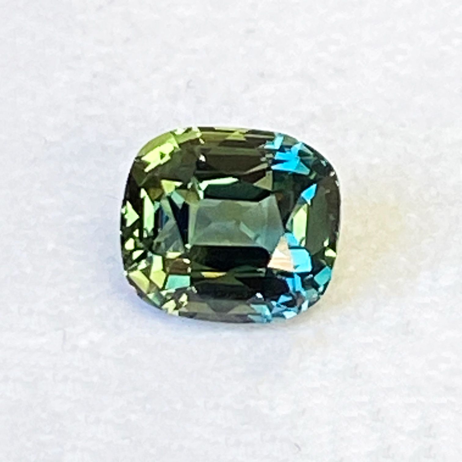 2.02 ct Cushion Green Natural Sapphire