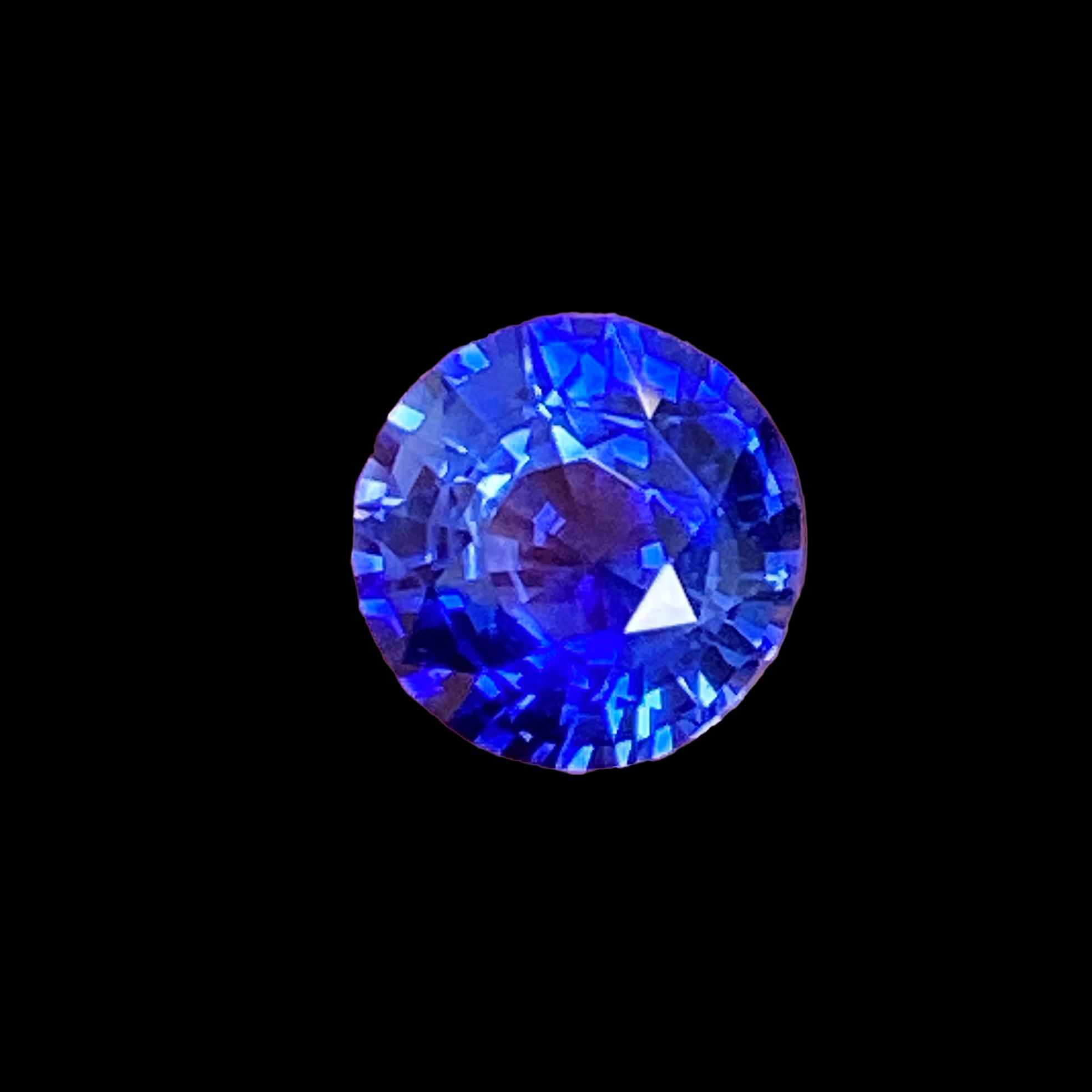 3.25 ct Round Blue Natural Sapphire