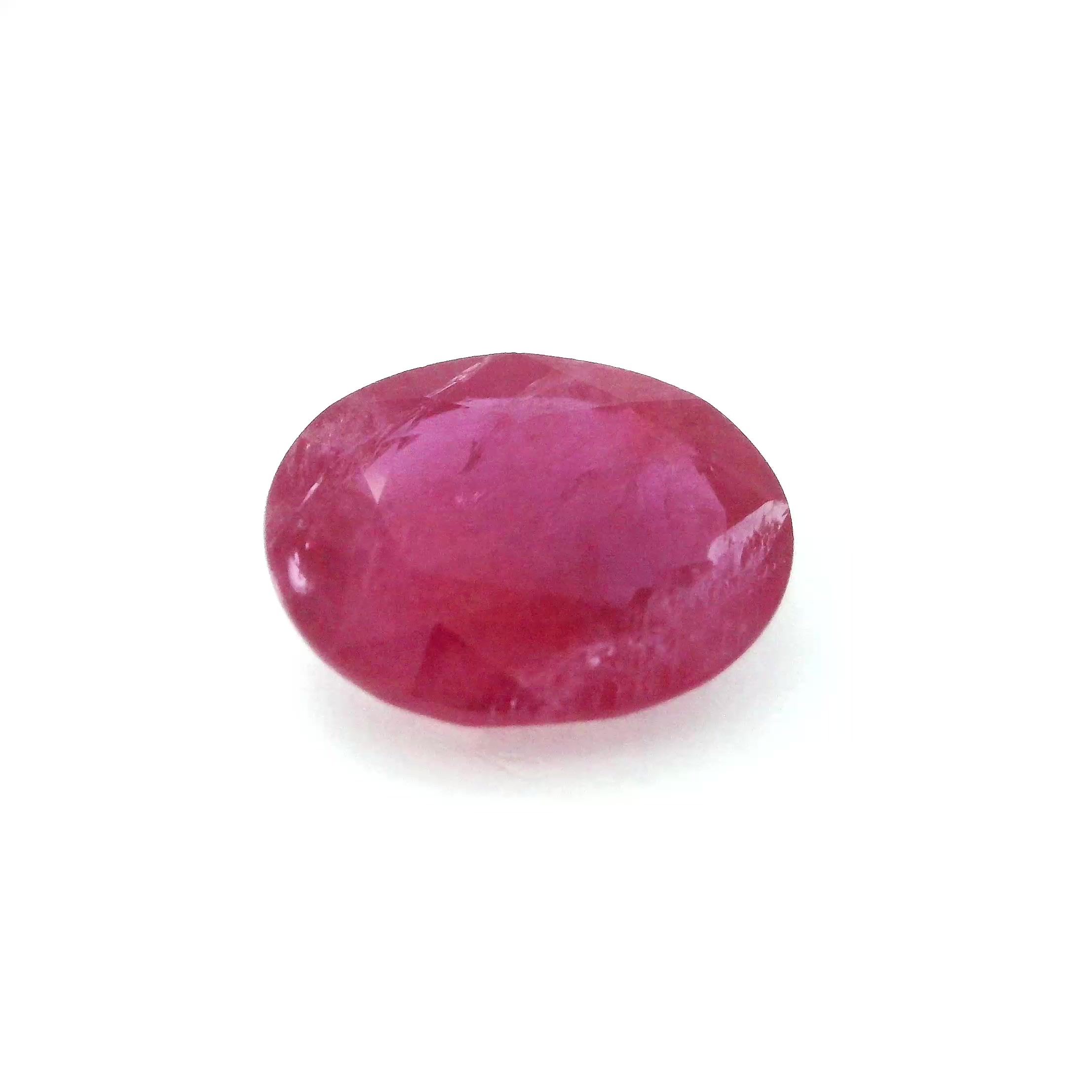 6.47 ct Oval Red Natural Ruby