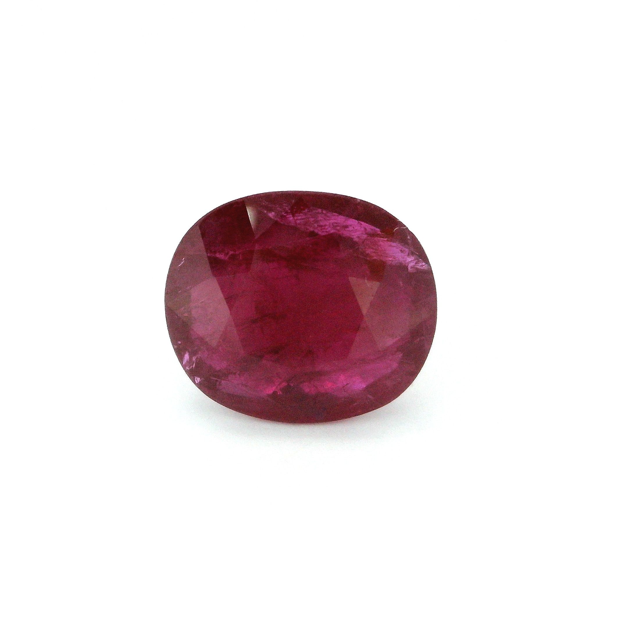 3.96 ct Oval Red Natural Ruby