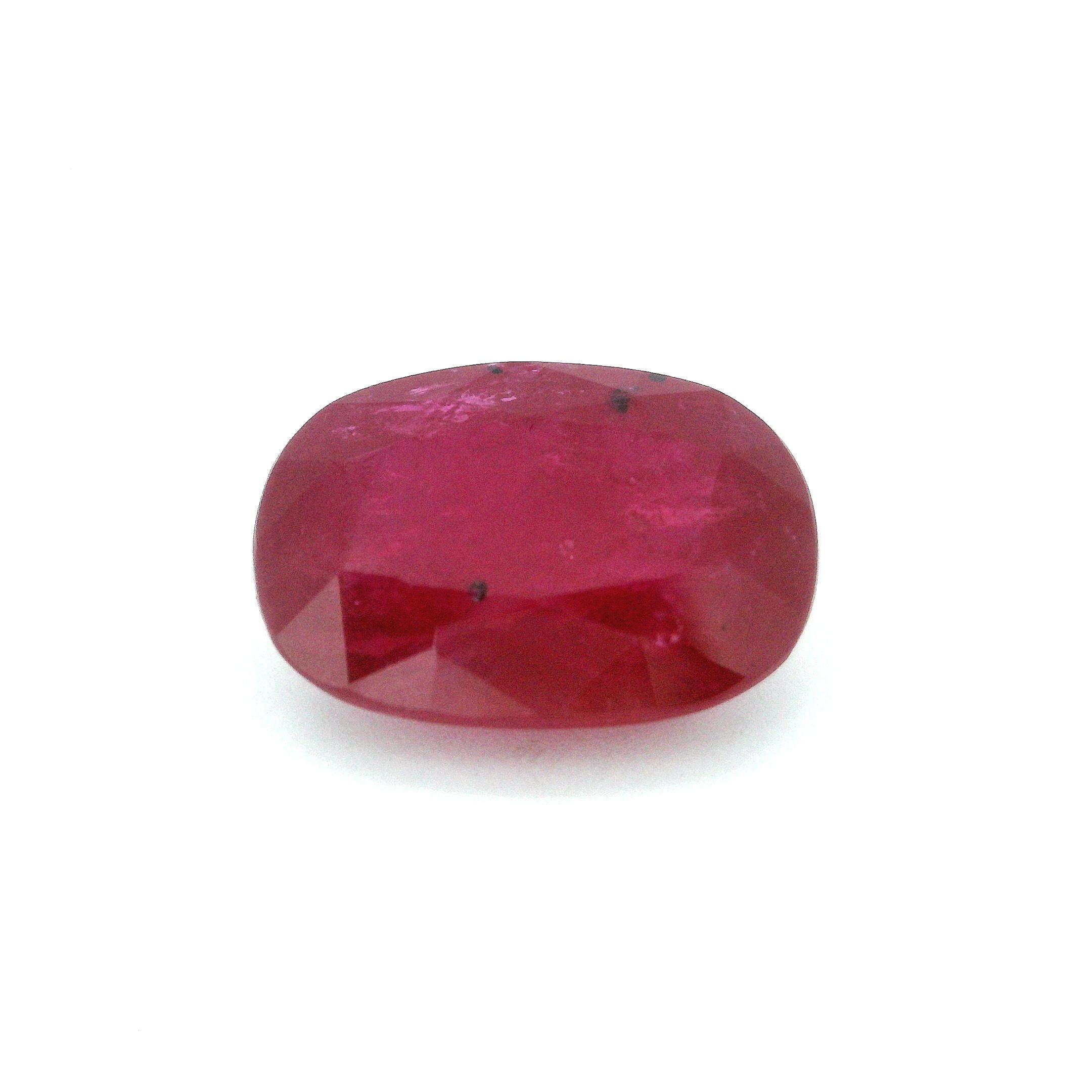 7.05 ct Oval Red Natural Ruby