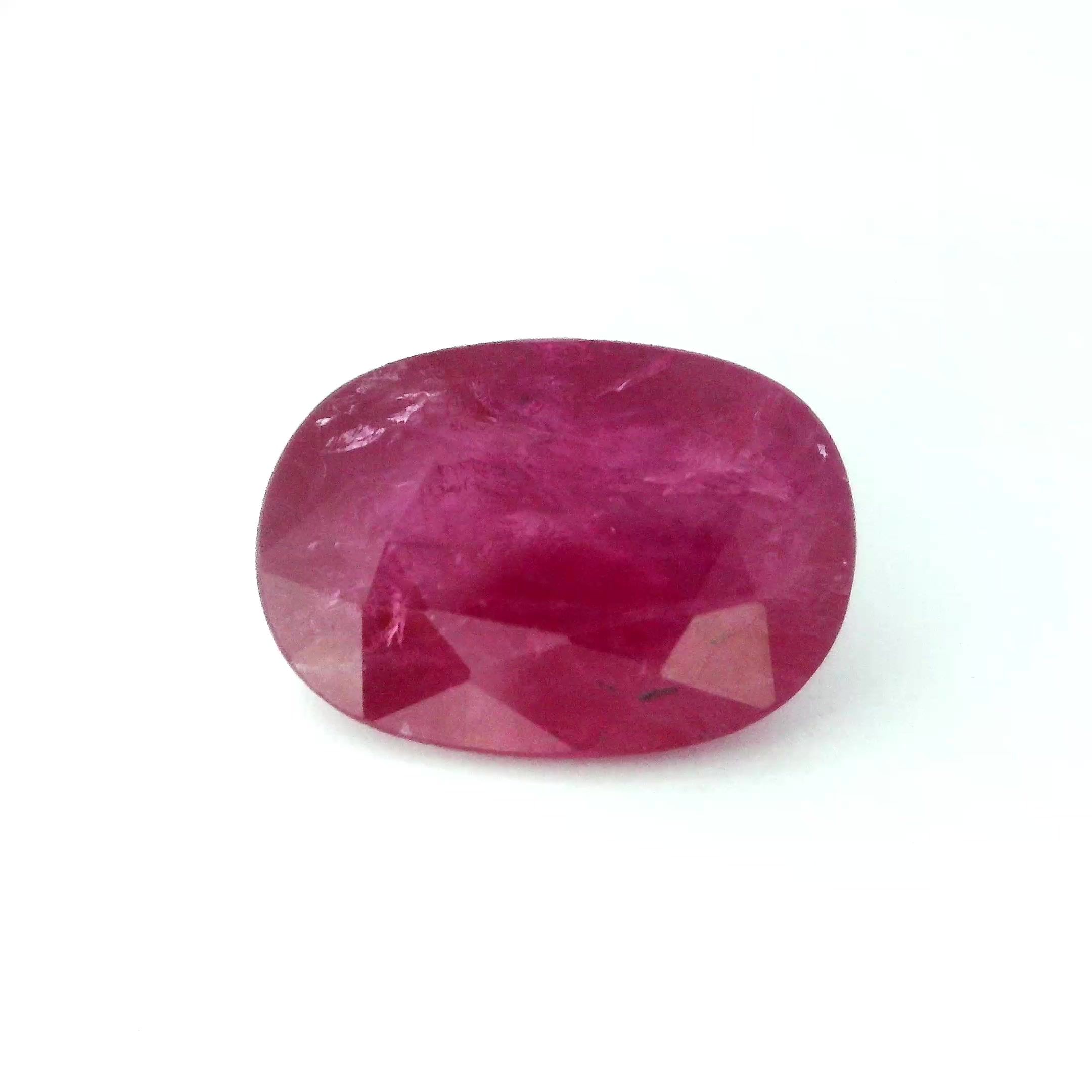 7.58 ct Oval Red Natural Ruby