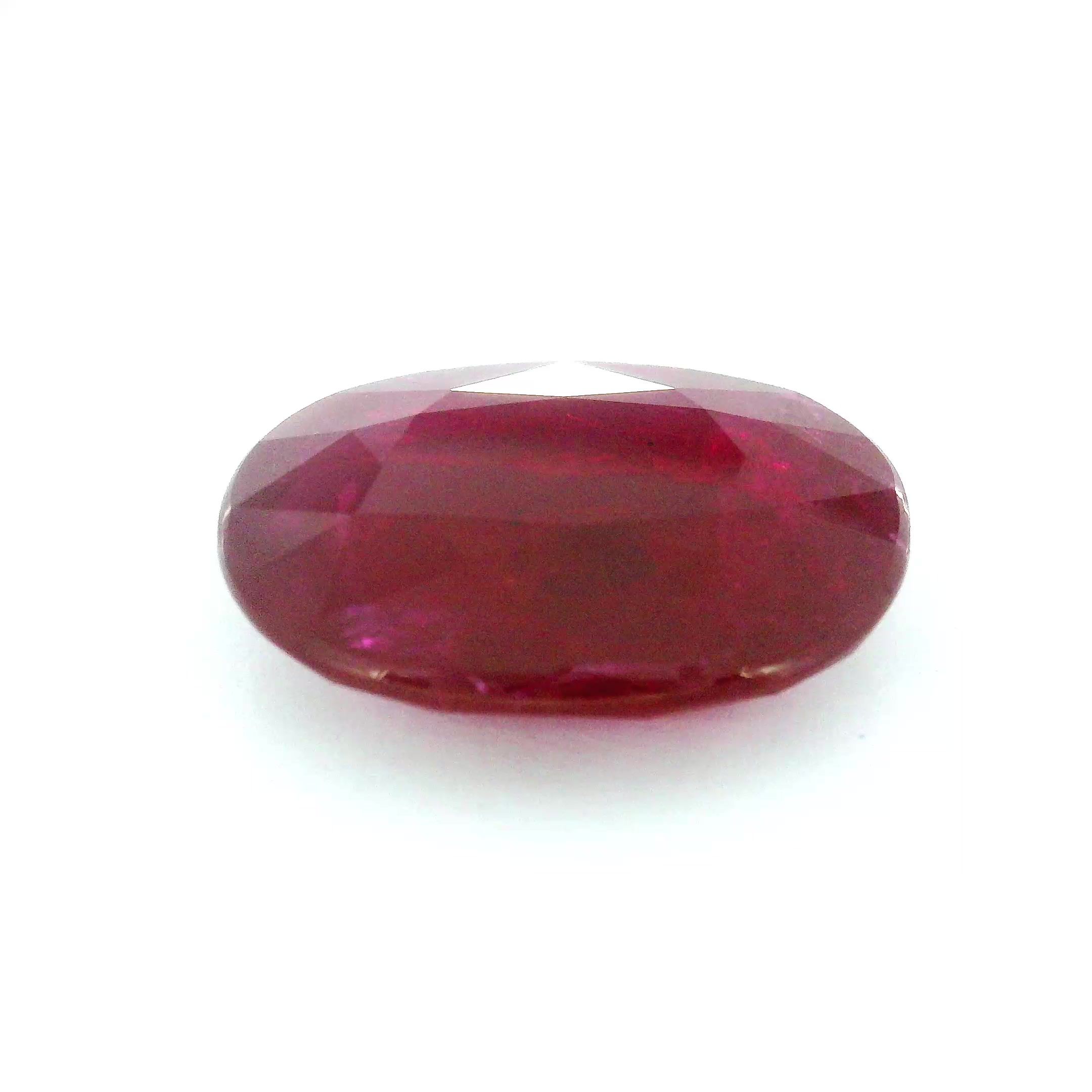 10.30 ct Oval Red Natural Ruby