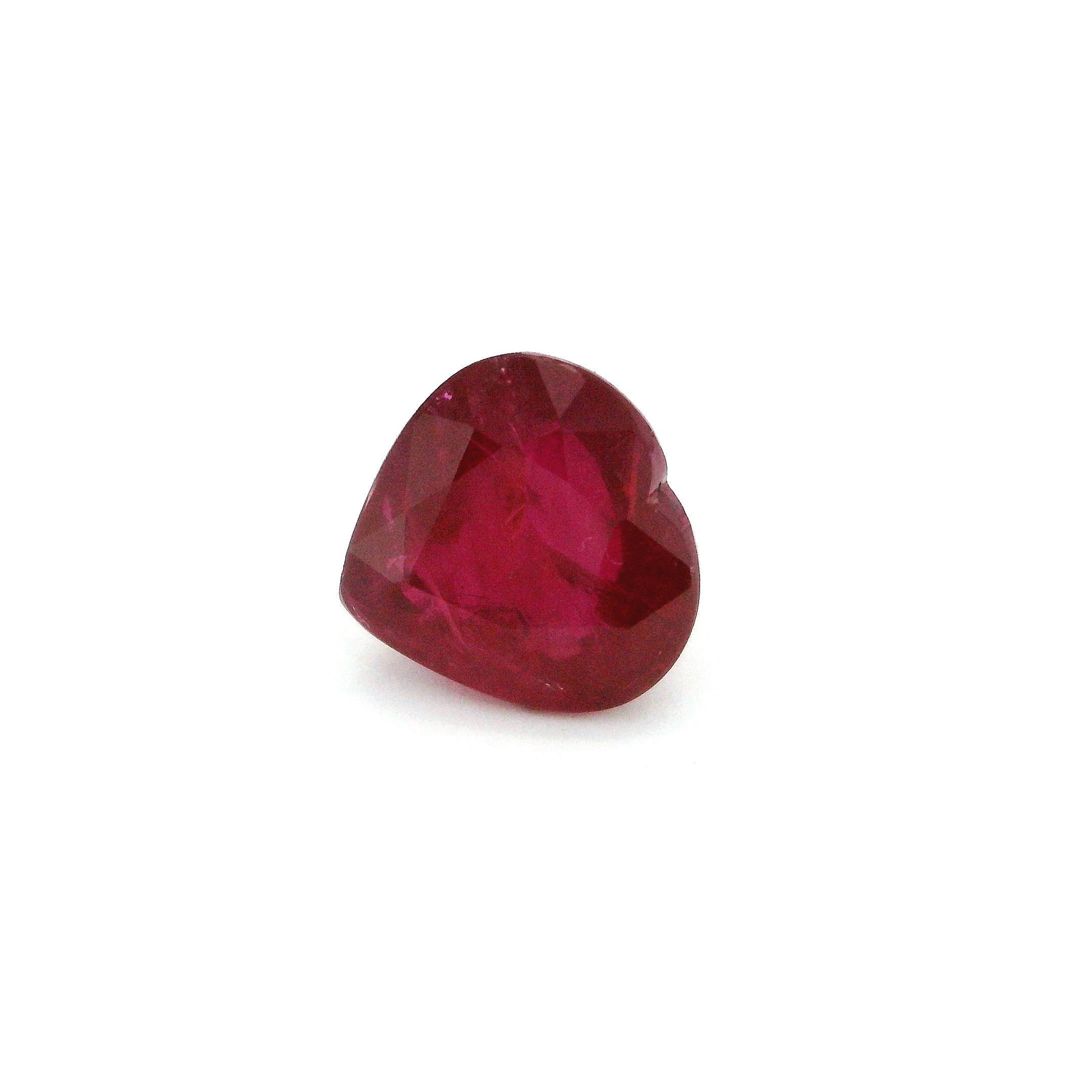 3.01 ct Heart Red Natural Ruby