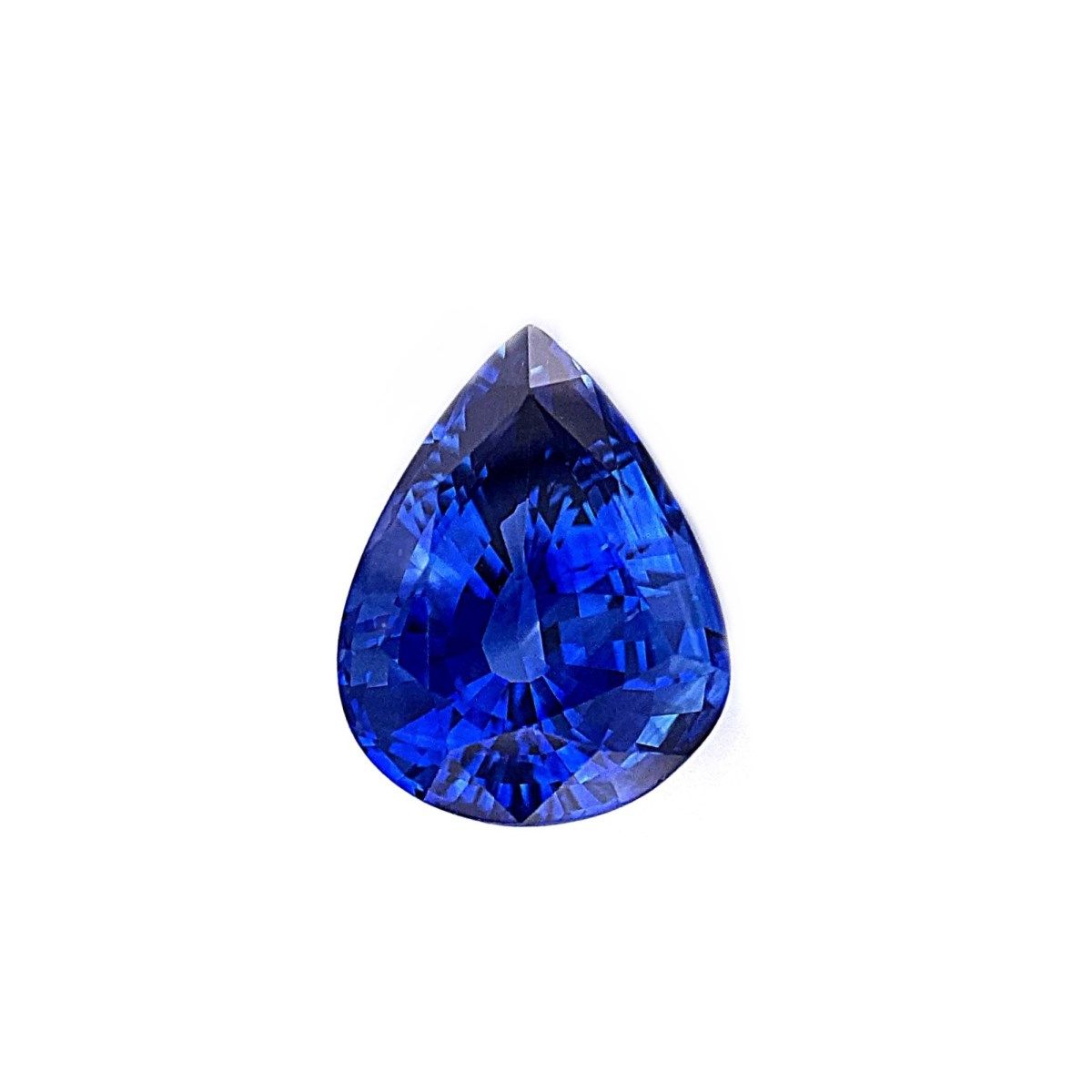 4.96 ct Pear Blue Natural Sapphire