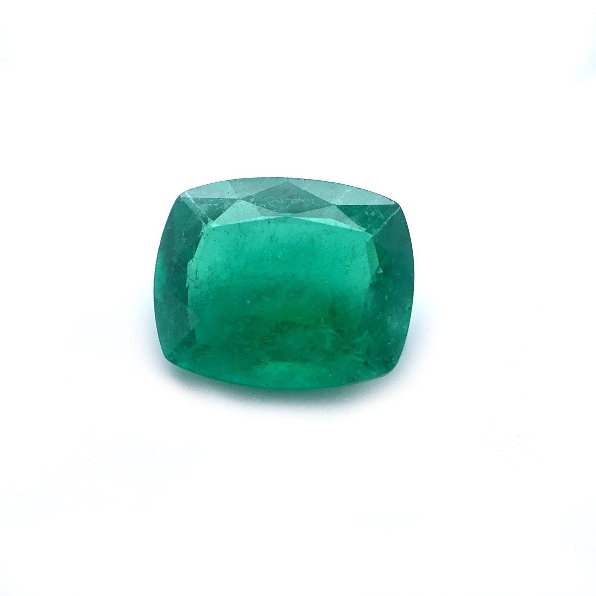 3.60 ct Cushion Green Natural Emerald