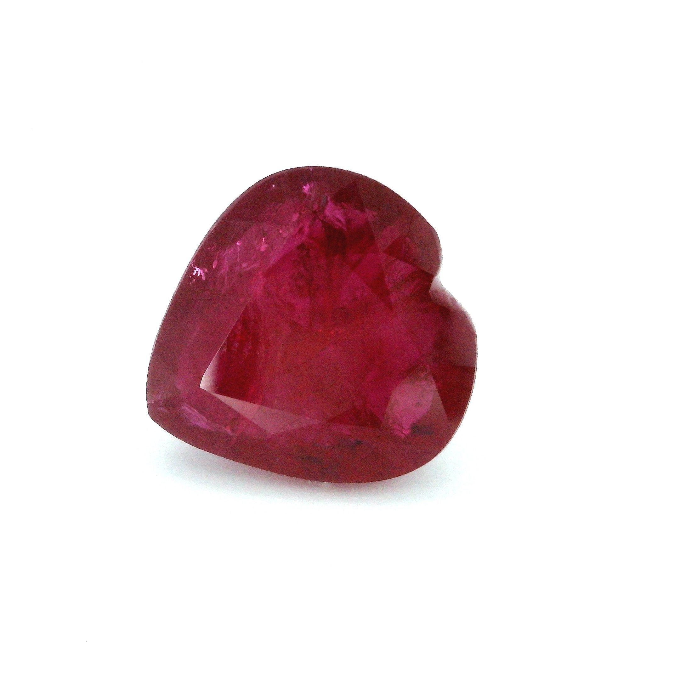 6.11 ct Heart Red Natural Ruby